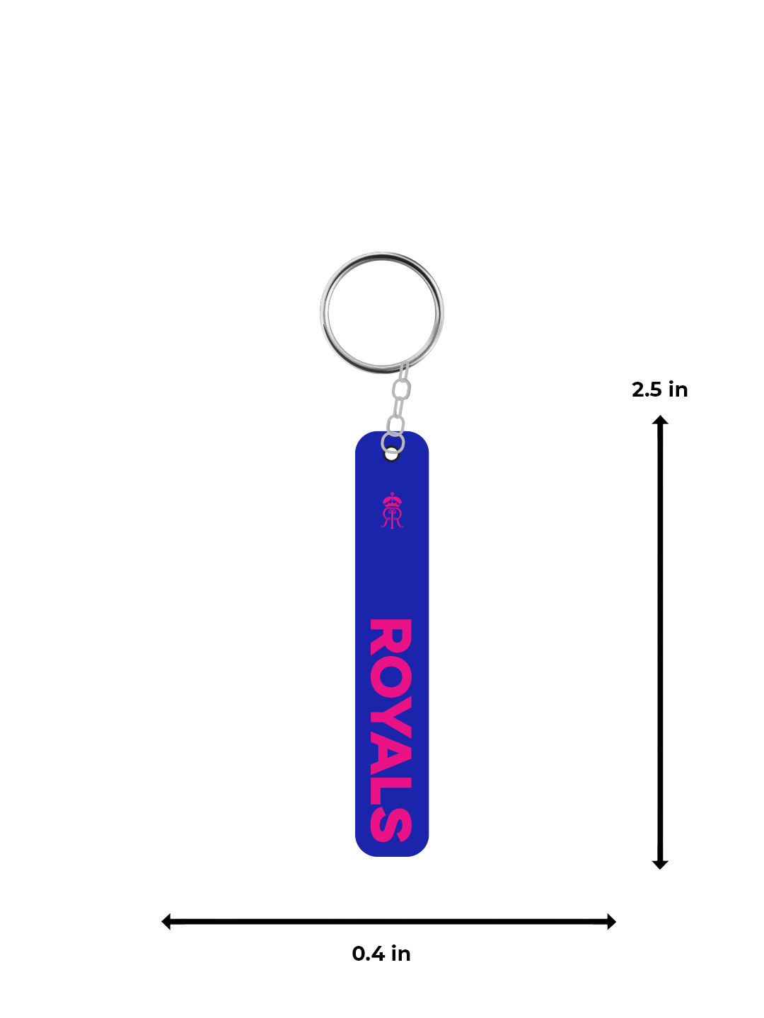 Rajasthan Royals Blue and Pink Digital Print Royals Metal Keychain - (Pack of 1) (6)