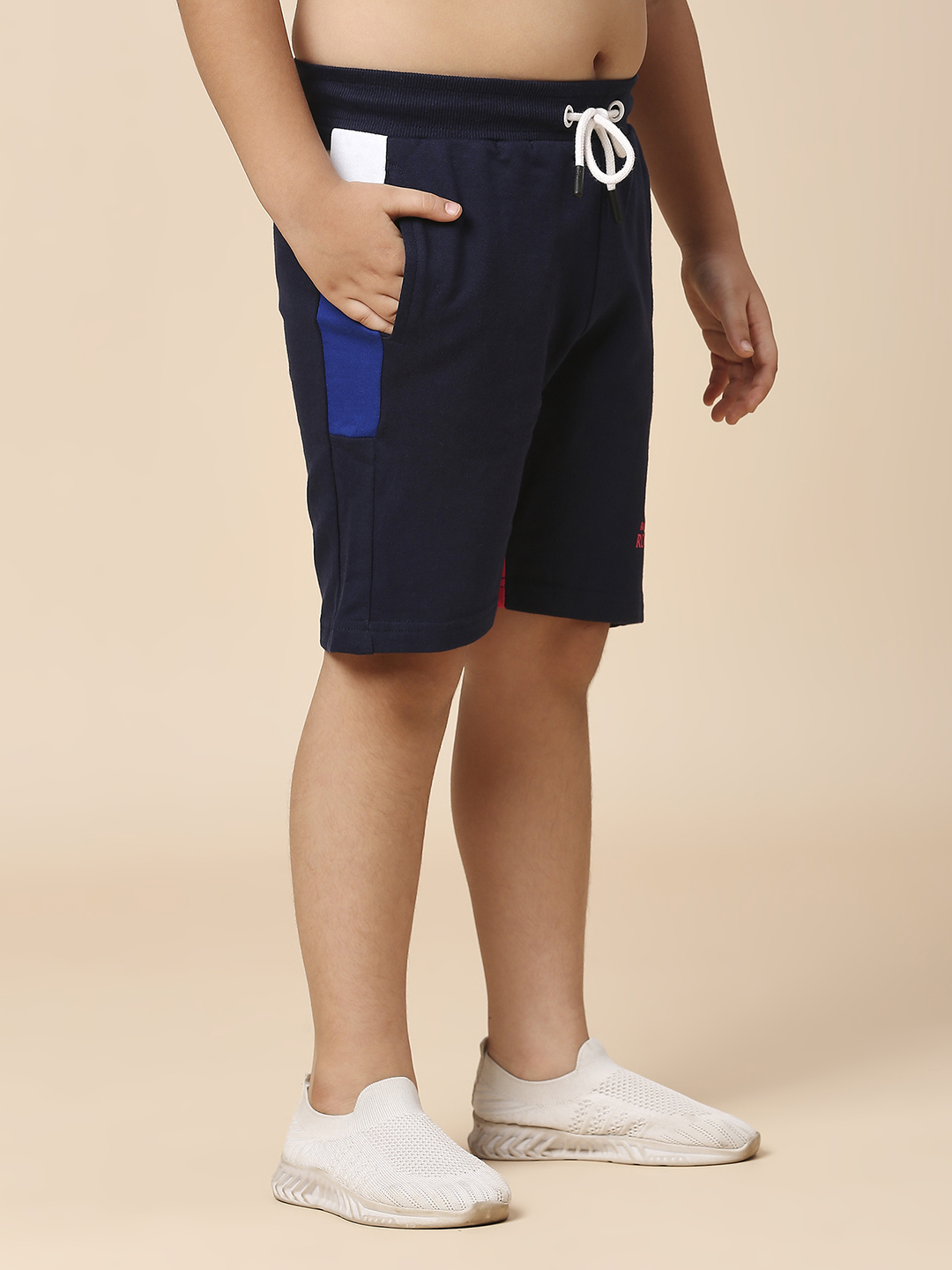 Rajasthan Royals Boys Navy Blue Printed Mid-Rise Active Sports Shorts (3)