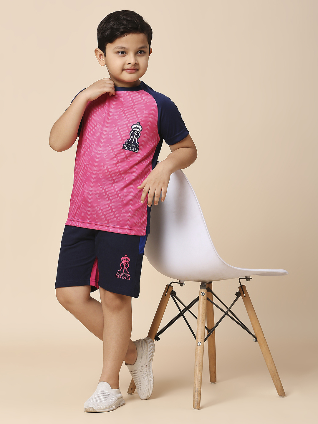 Rajasthan Royals Boys Navy Blue Printed Mid-Rise Active Sports Shorts (5)