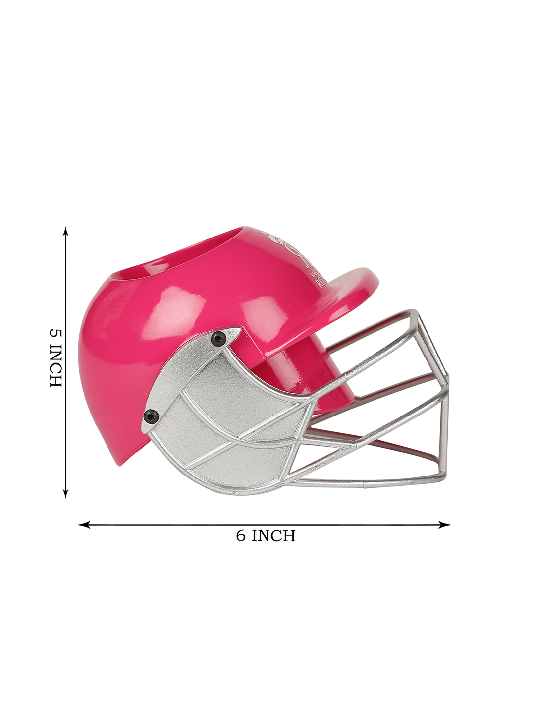 Rajasthan Royals Helmet Shaped Pink Logo Printed Pen and Pencil Stand, Pen Holder For Office and Home (11)