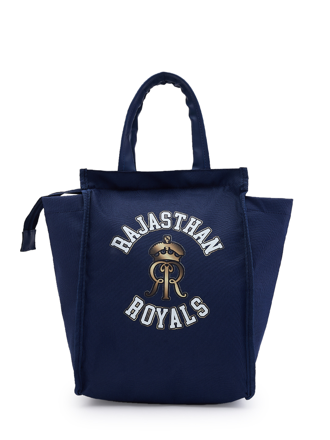 Insulated Blue Lunch Bag for Men and Women with Canvas Fabric Zip Closure Multipurpose Bag
