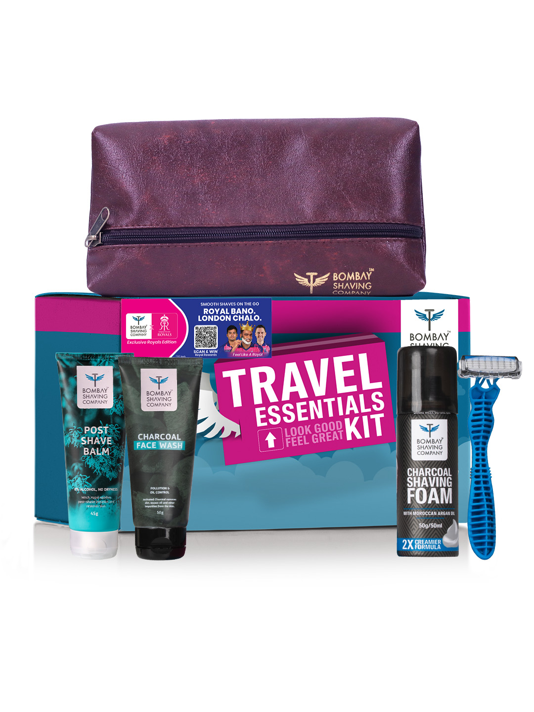 Rajasthan Royals Men'S Grooming And Mini Shaving Travel Kit (1)