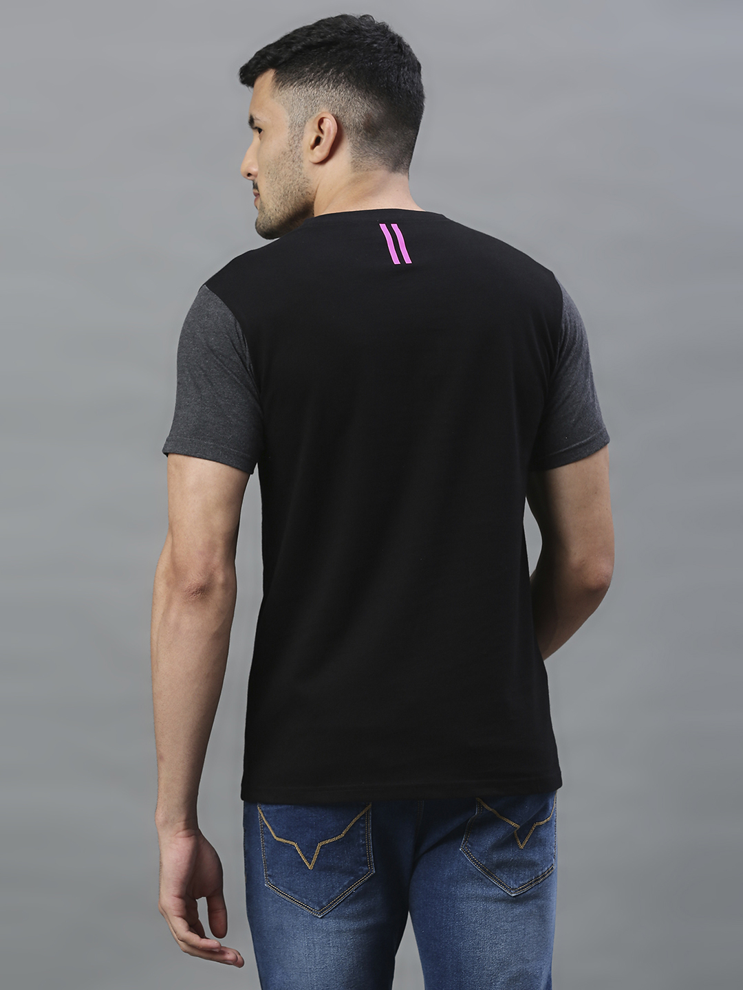 Rajasthan Royals Men Black Typography Printed Half Sleeves Round Neck Cotton T-Shirt (3)