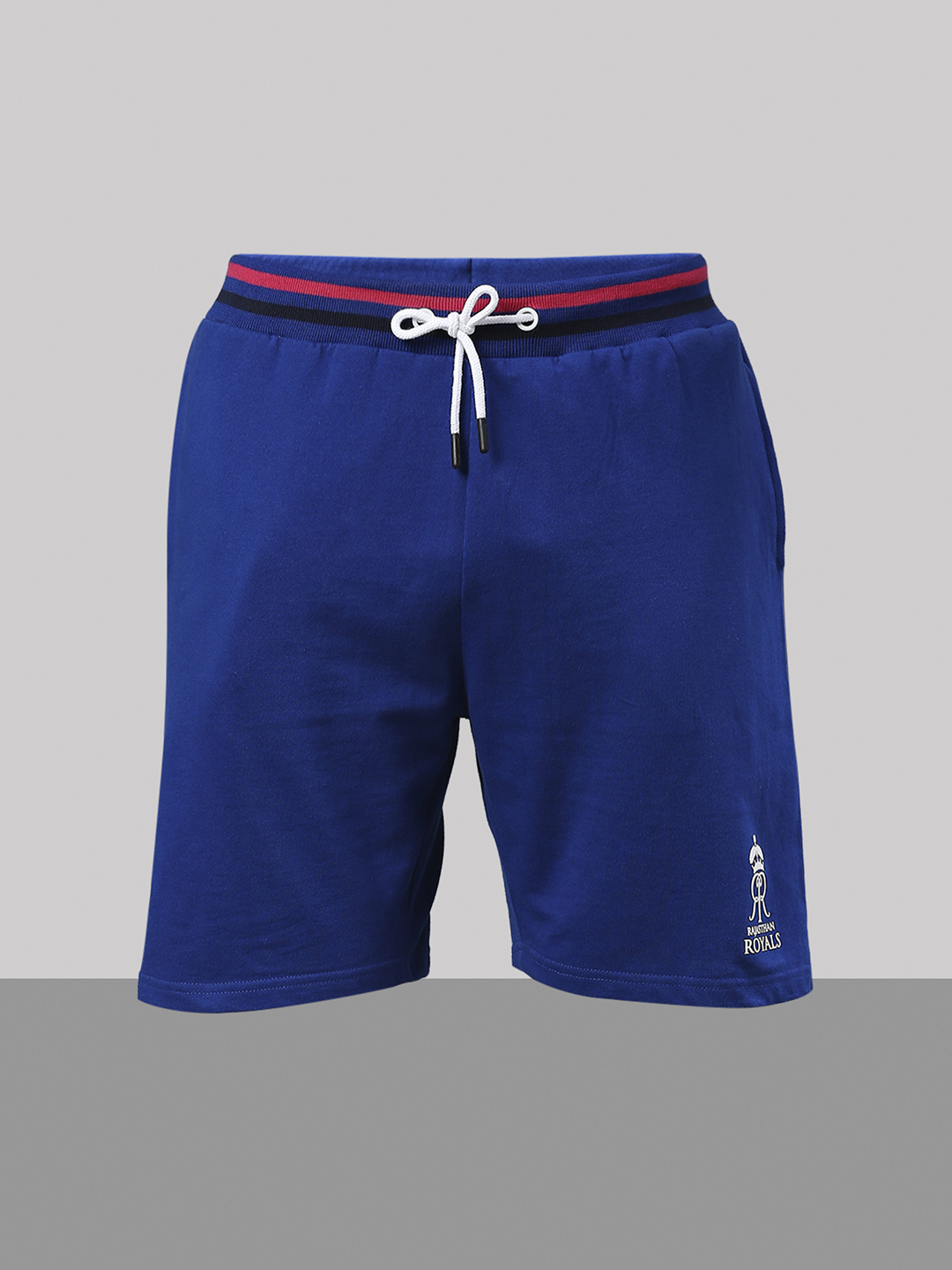 Rajasthan Royals Men Blue Solid Mid-Rise Cotton Sports Shorts (3)
