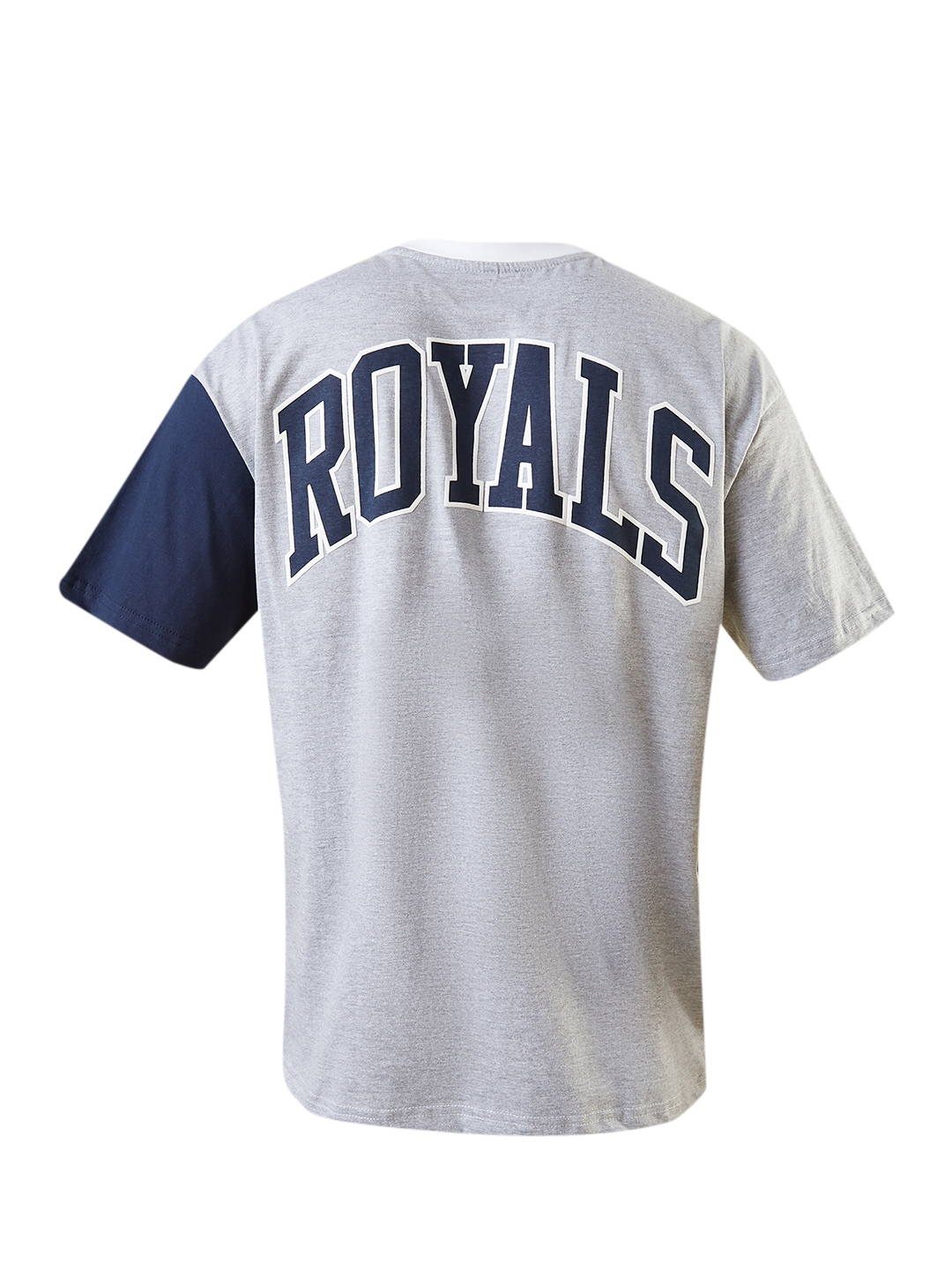 Rajasthan Royals Men Colourblocked Half Sleeves Round Neck Oversized T-Shirt (7)