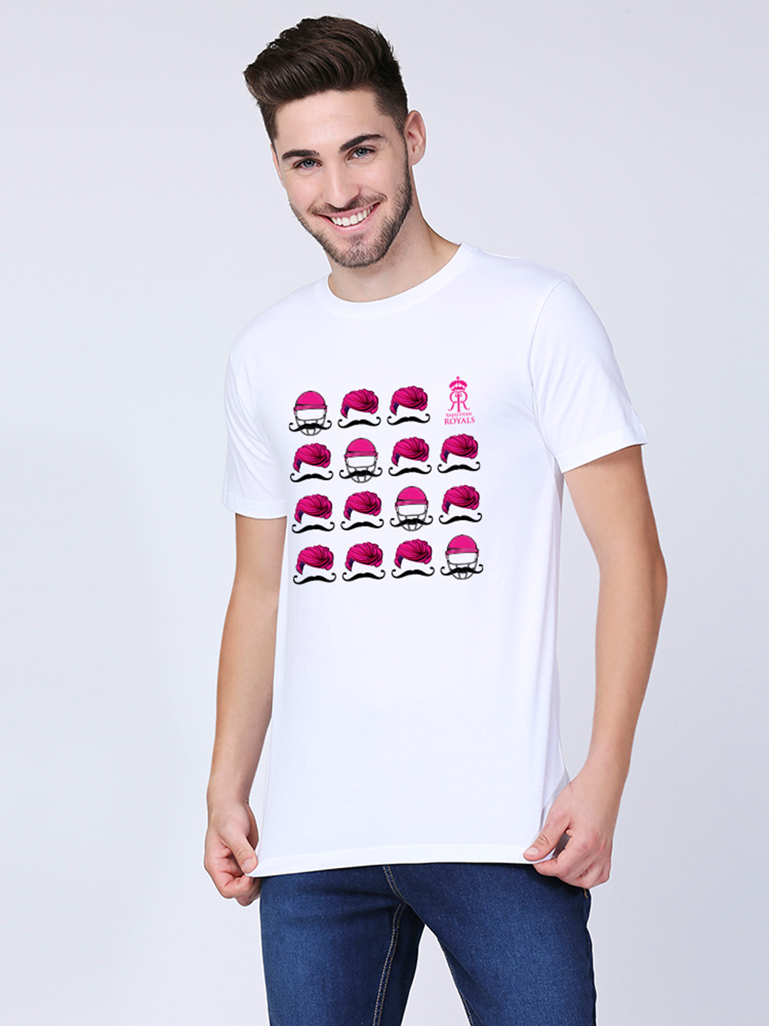 Rajasthan Royals Men Graphic Printed Half Sleeves Round Neck T-Shirt (2)