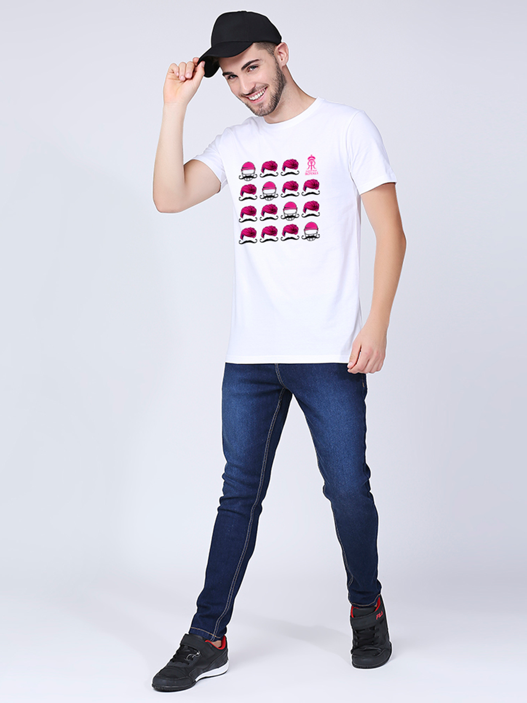 Rajasthan Royals Men Graphic Printed Half Sleeves Round Neck T-Shirt (3)