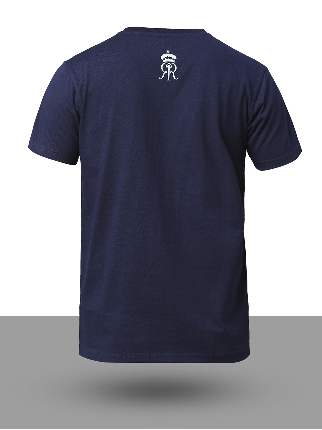 Rajasthan Royals Men Navy Blue and Pink Printed Half Sleeves Round Neck Royals Cotton T-Shirt (7)