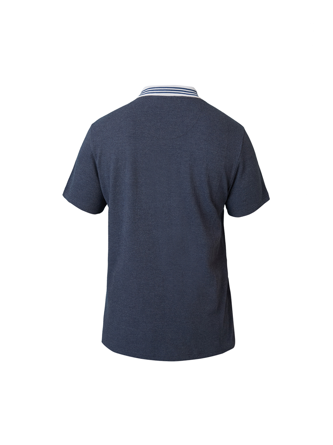 Rajasthan Royals Men Navy Blue Popcorn Textured Premium Cotton Polo Neck T-Shirt (9)
