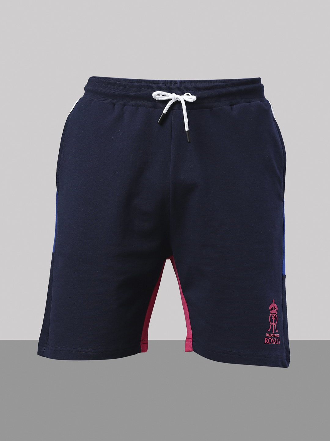 Rajasthan Royals Men Navy Blue Printed Mid-Rise Active Sports Shorts (2)
