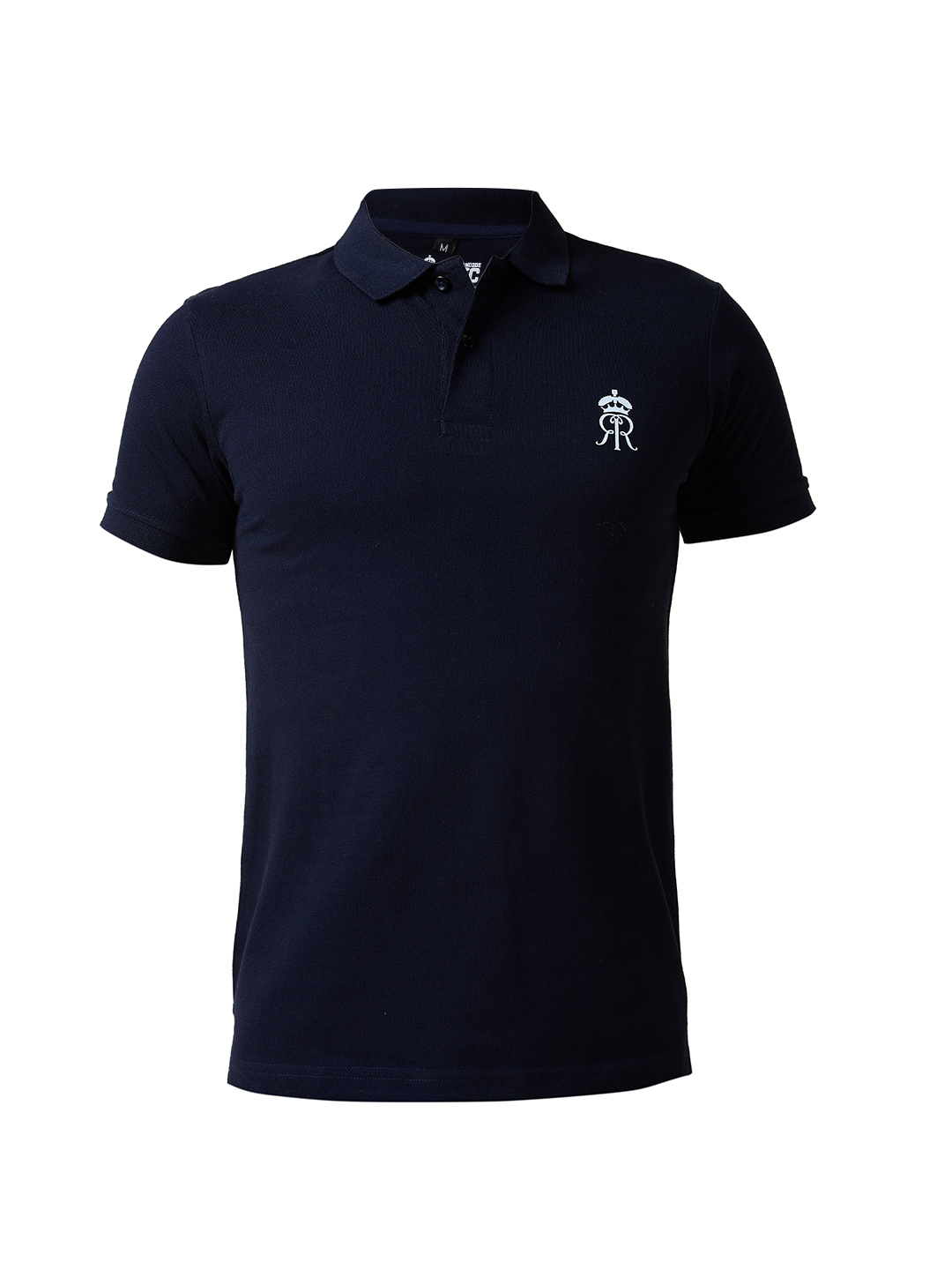 Rajasthan Royals Men Navy Blue Solid Half Sleeves Polo Collar Cotton T-Shirt (9)