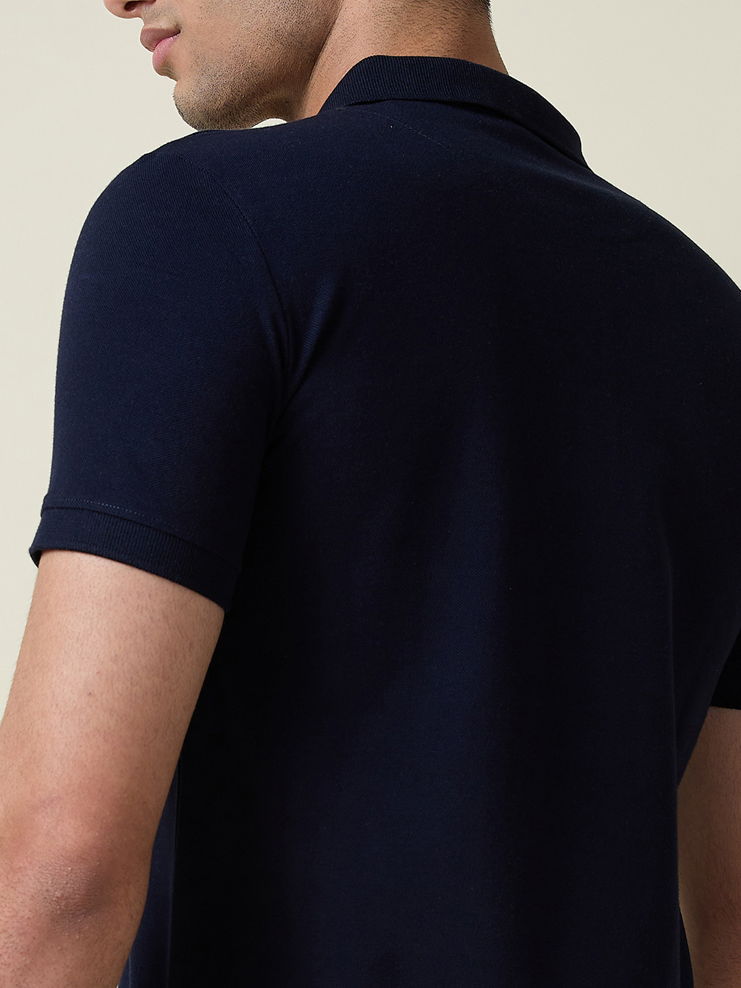 Rajasthan Royals Men Navy Blue Solid Half Sleeves Polo Collar Cotton T-Shirt (7)