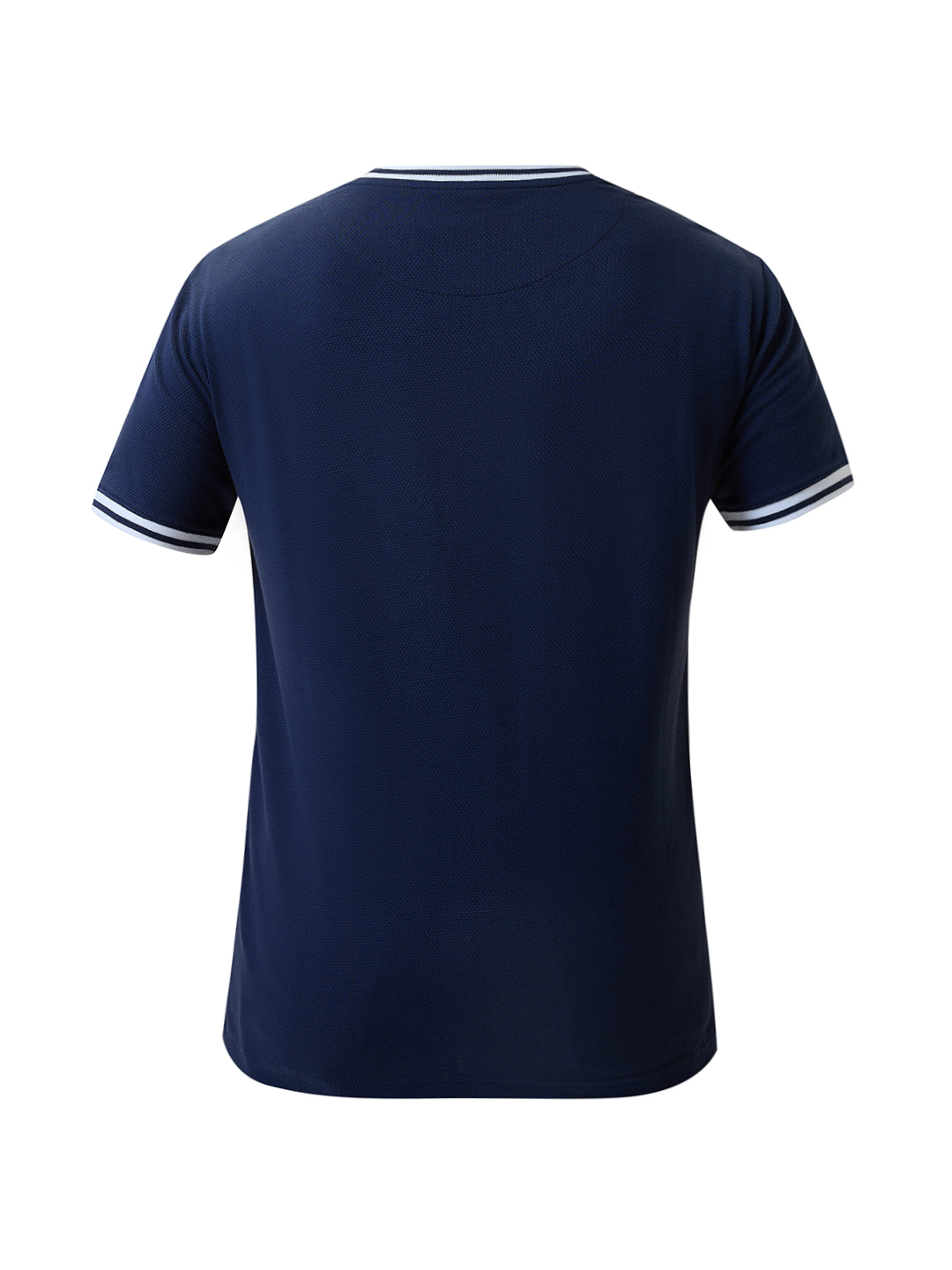 Rajasthan Royals Men Navy Blue Solid Half Sleeves Round Neck Cotton T-Shirt (7)