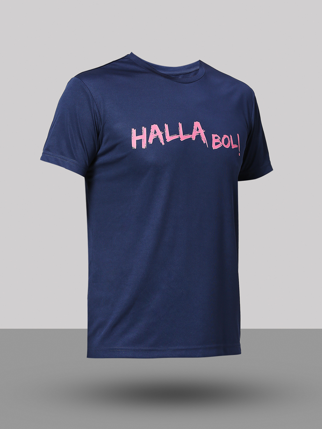 Rajasthan Royals Men Navy Blue Typography Printed Half Sleeves Round Neck Hala Bol Polyester T-Shirt (8)