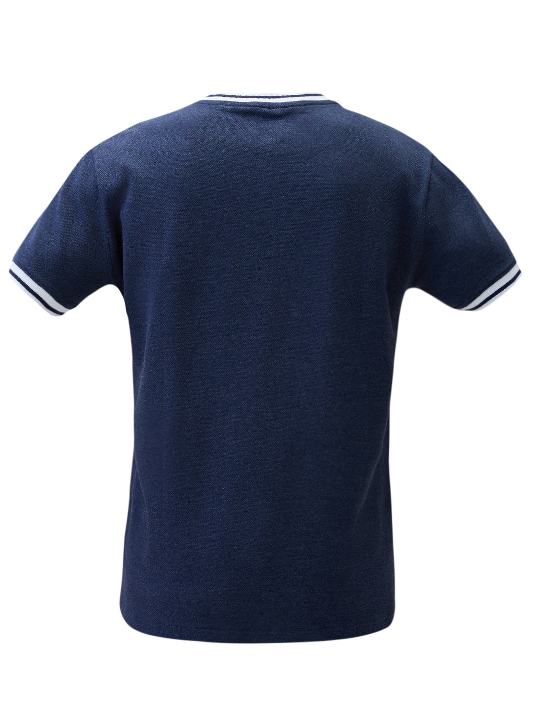 Rajasthan Royals Men Navy Melange Logo Printed Half Sleeves Round Neck Cotton T-Shirt (6)