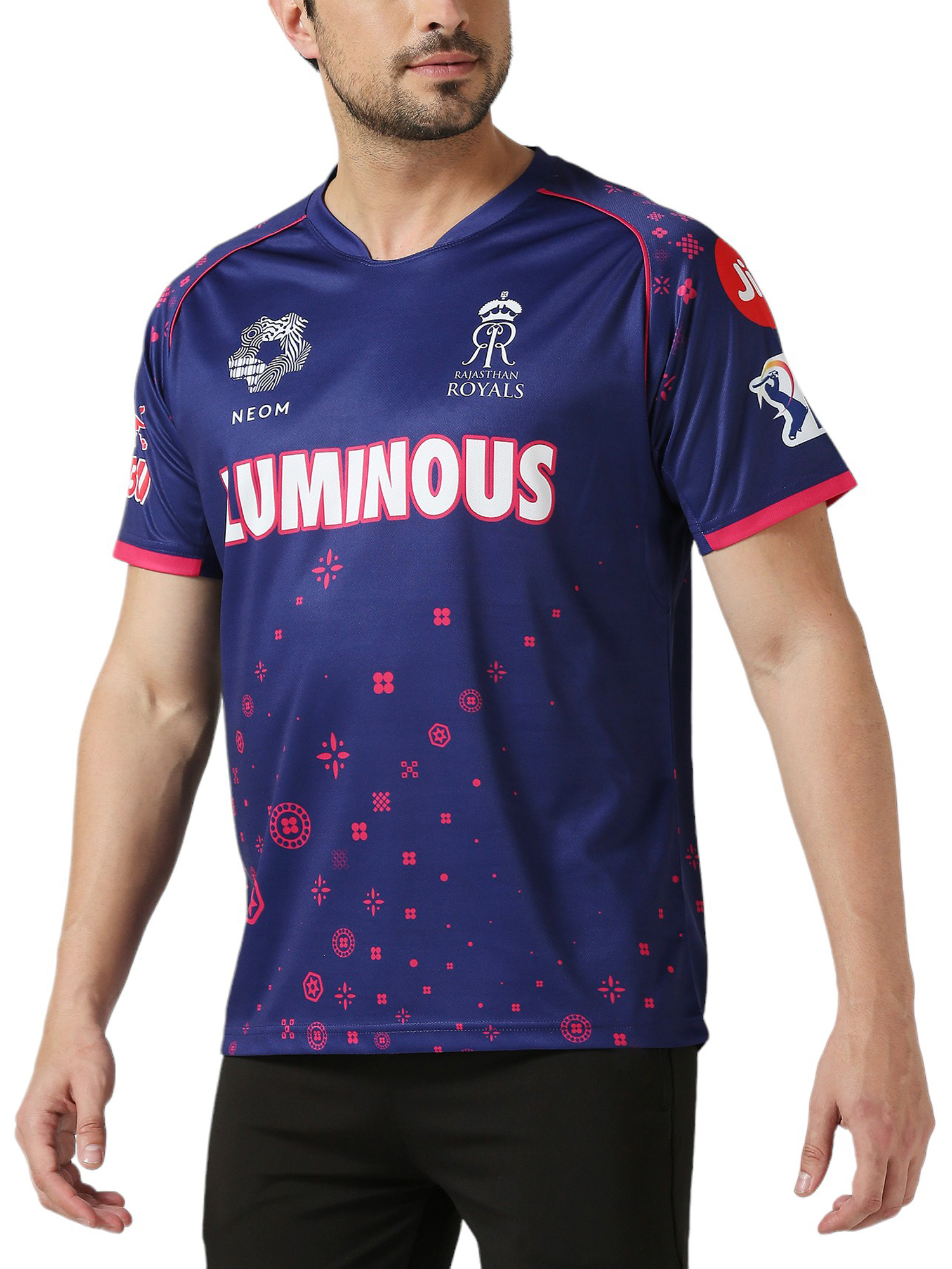 Rajasthan Royals Men Official IPL-2024 Replica Training Jersey (2)