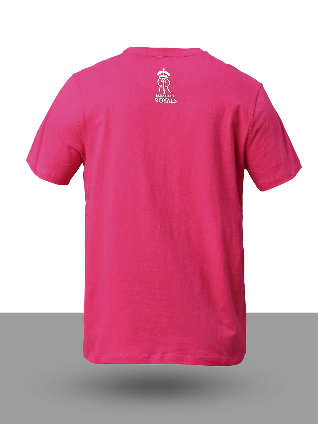 Rajasthan Royals Men Pink and White Printed Hallf Sleeves Round Neck Halla Bol Cotton T-Shirt (7)