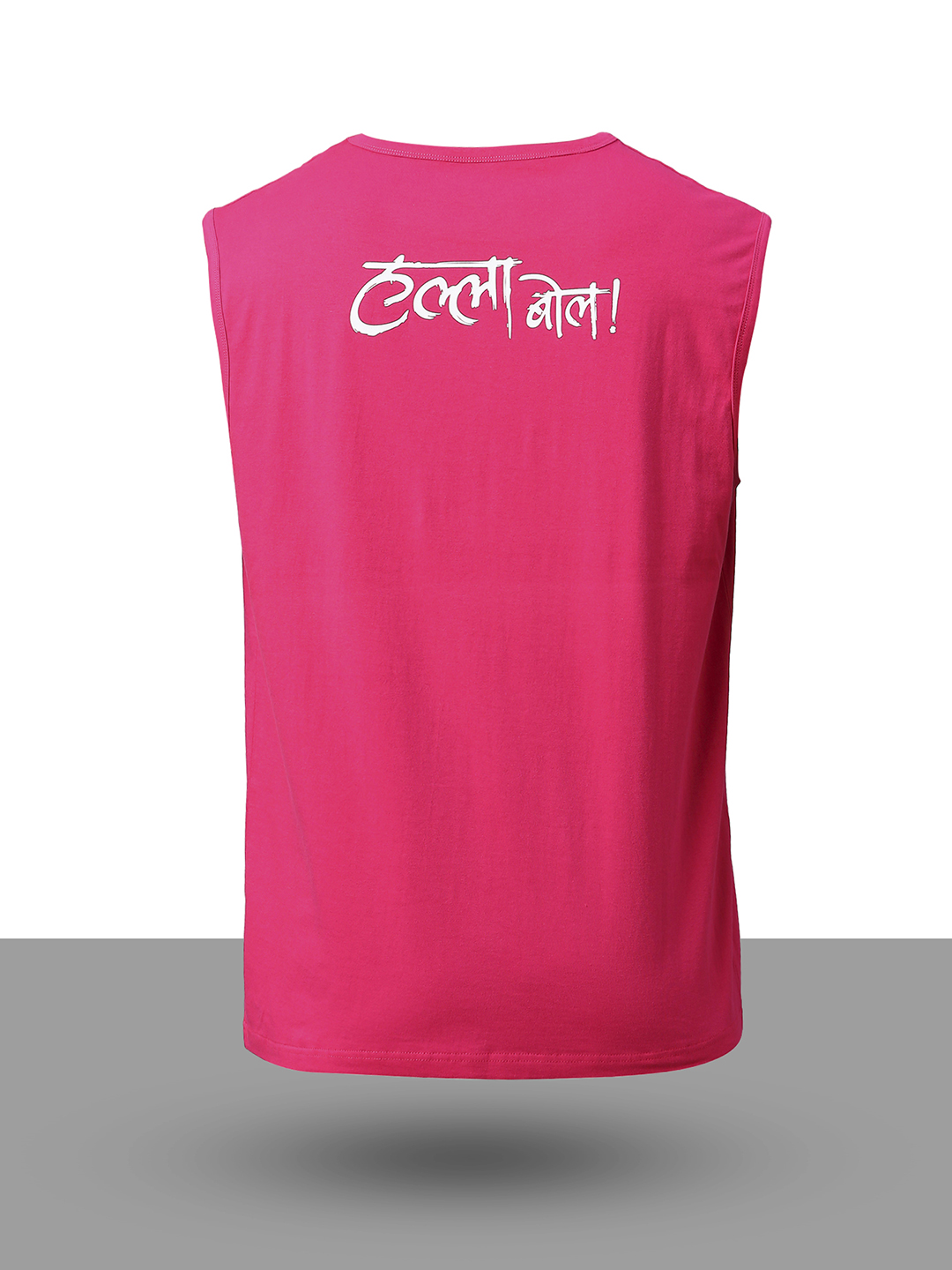 Rajasthan Royals Men Pink Logo Printed Sleeveless Round Neck Cotton Sports Vest (7)