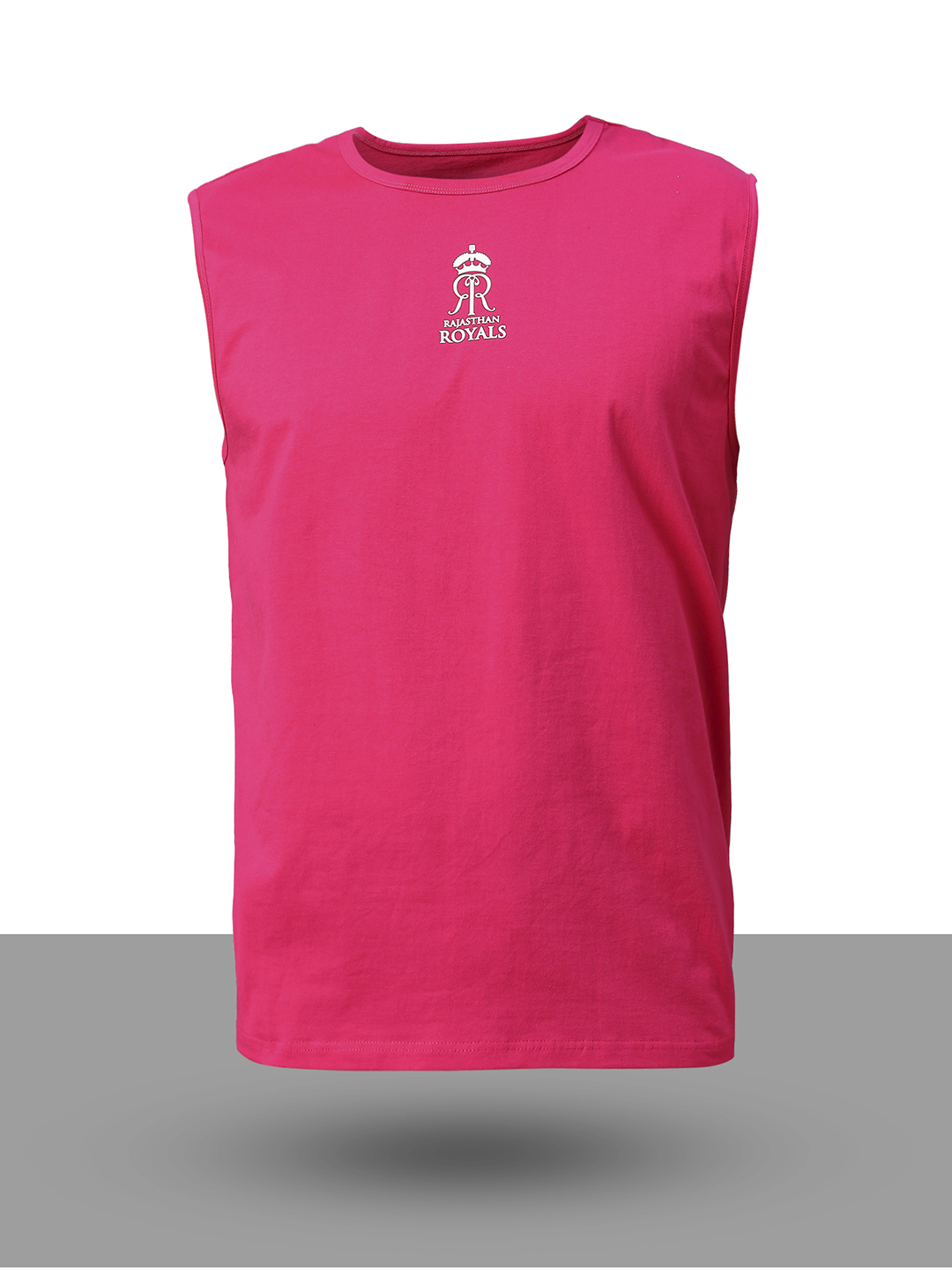 Rajasthan Royals Men Pink Logo Printed Sleeveless Round Neck Cotton Sports Vest (8)