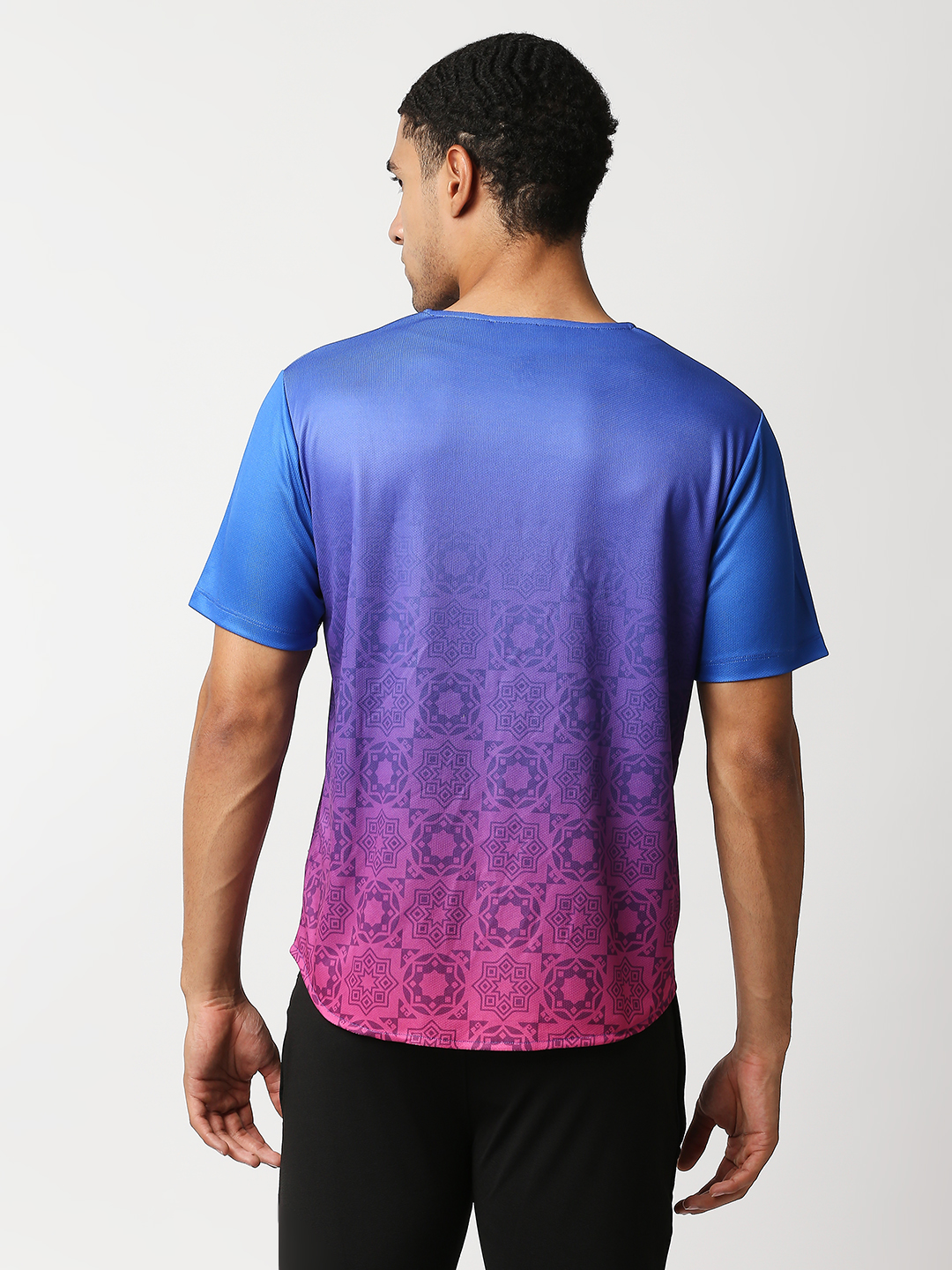 Rajasthan Royals Men Red and Blue Printed Half Sleeves Athletic Baseball Polyester Shirt (3)