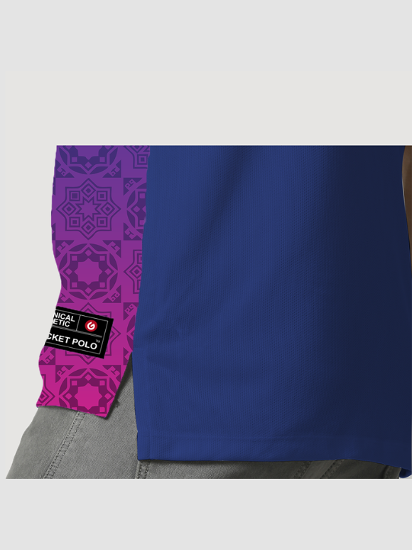 Rajasthan Royals Men Red and Blue Printed Half Sleeves Polo Collar Athletic T-Shirt (3)