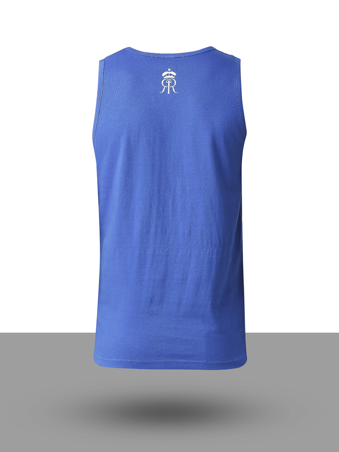Rajasthan Royals Men Royal Blue Solid Sleeveless Round Neck Halla Bol Cotton Sports Vest (8)