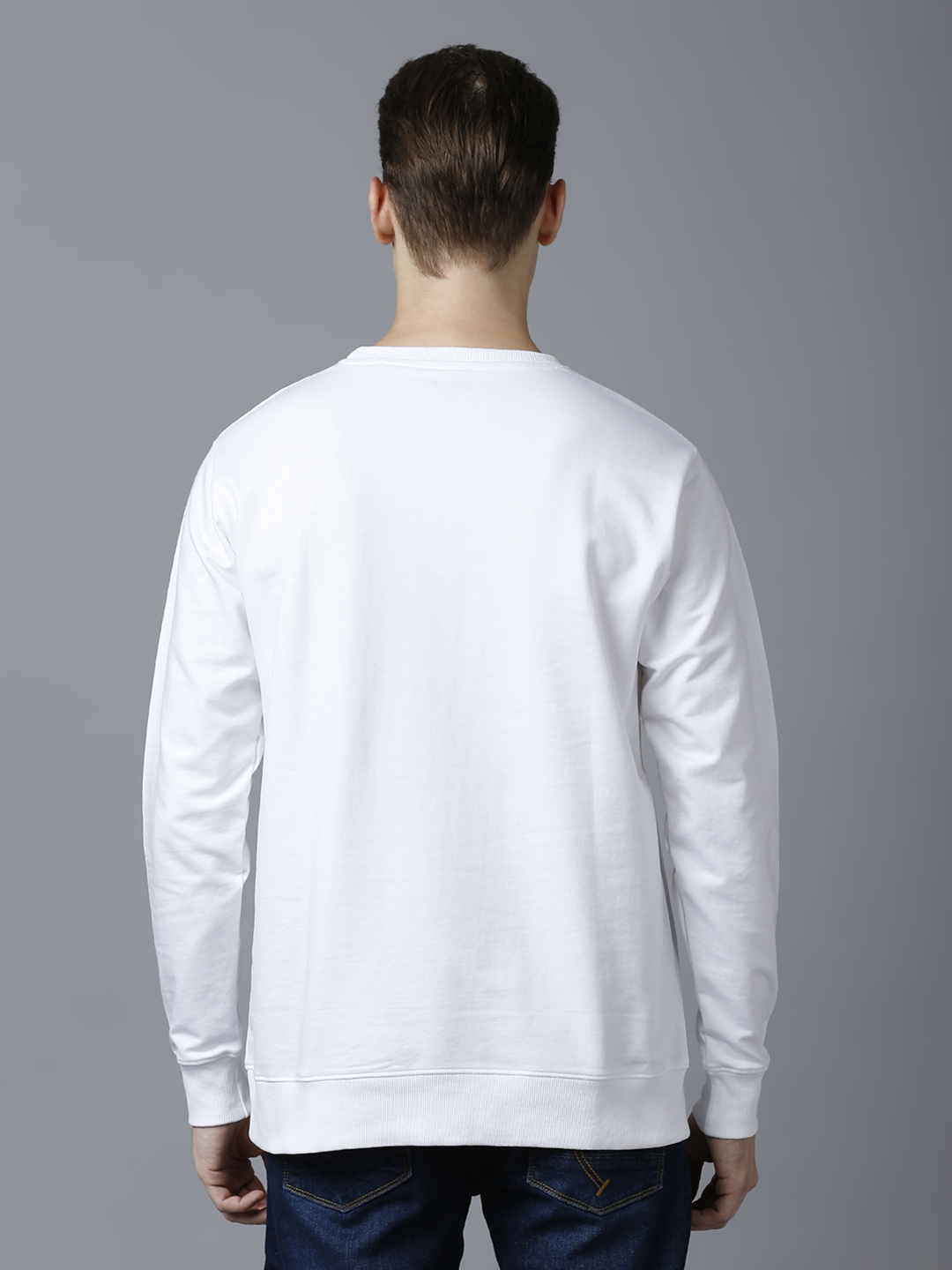 Rajasthan Royals Men White Logo Printed Full Sleeves Round Neck Cotton Sweatshirt  (4)