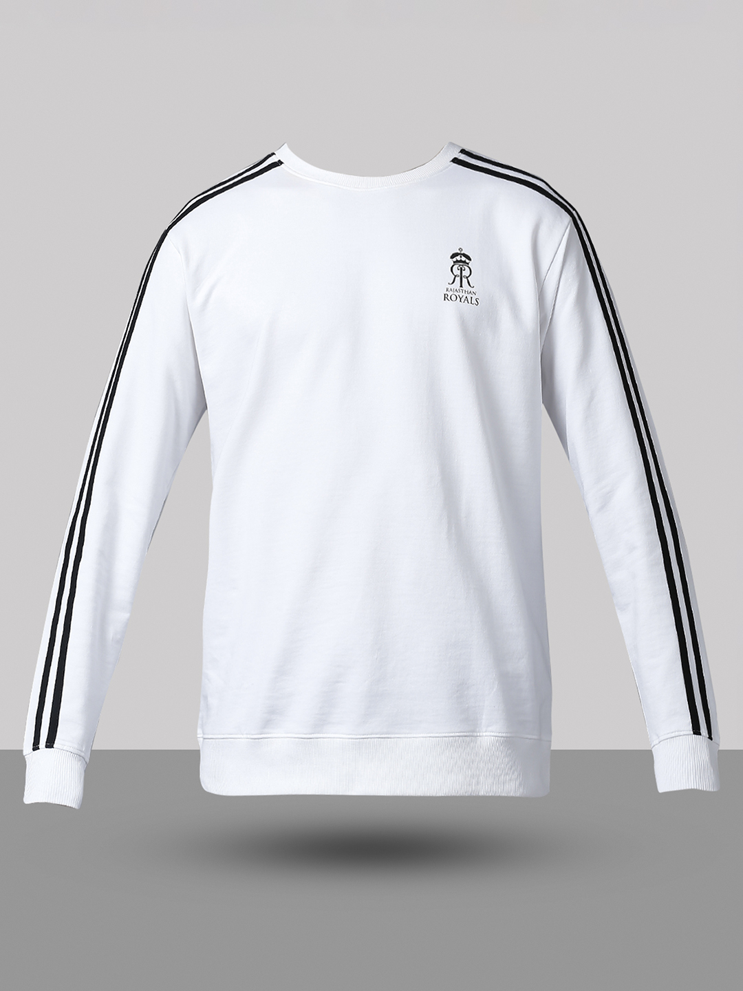 Rajasthan Royals Men White Logo Printed Full Sleeves Round Neck Cotton Sweatshirt  (7)