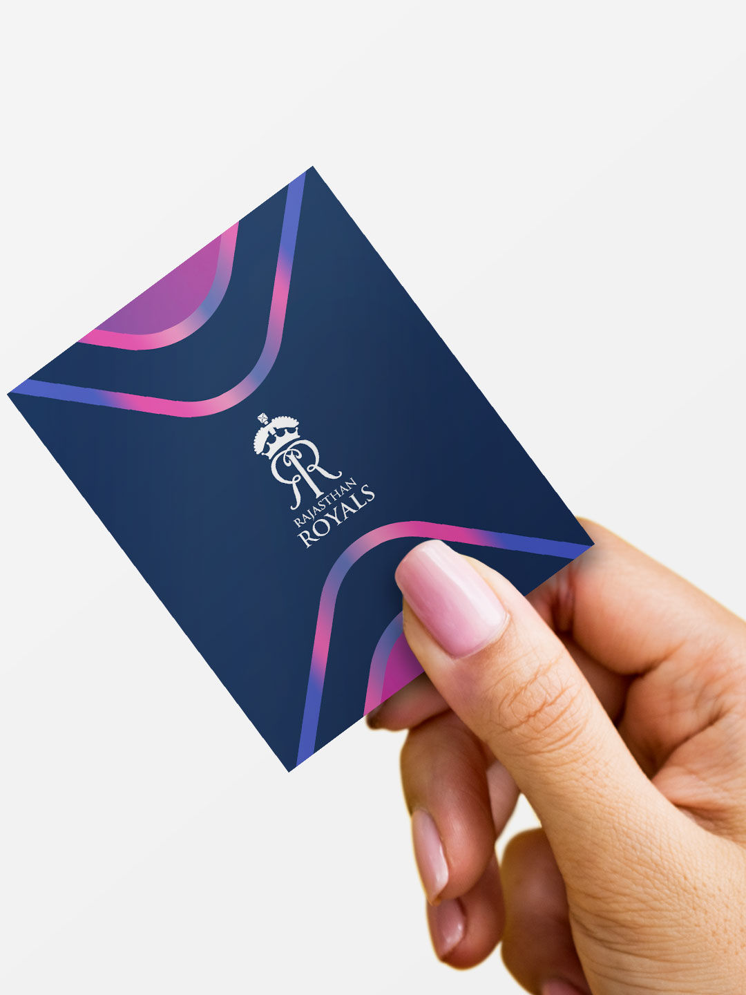 Rajasthan Royals Navy Blue and Pink RR Symmetric Fridge Magnet - Pack of 1 (2)