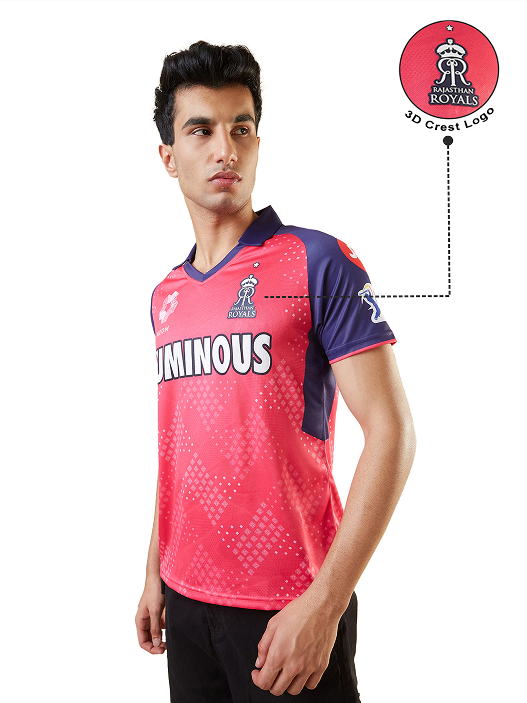 Rajasthan Royals Official Match Replica Jersey 2025 with Jacquard Fabric (5)