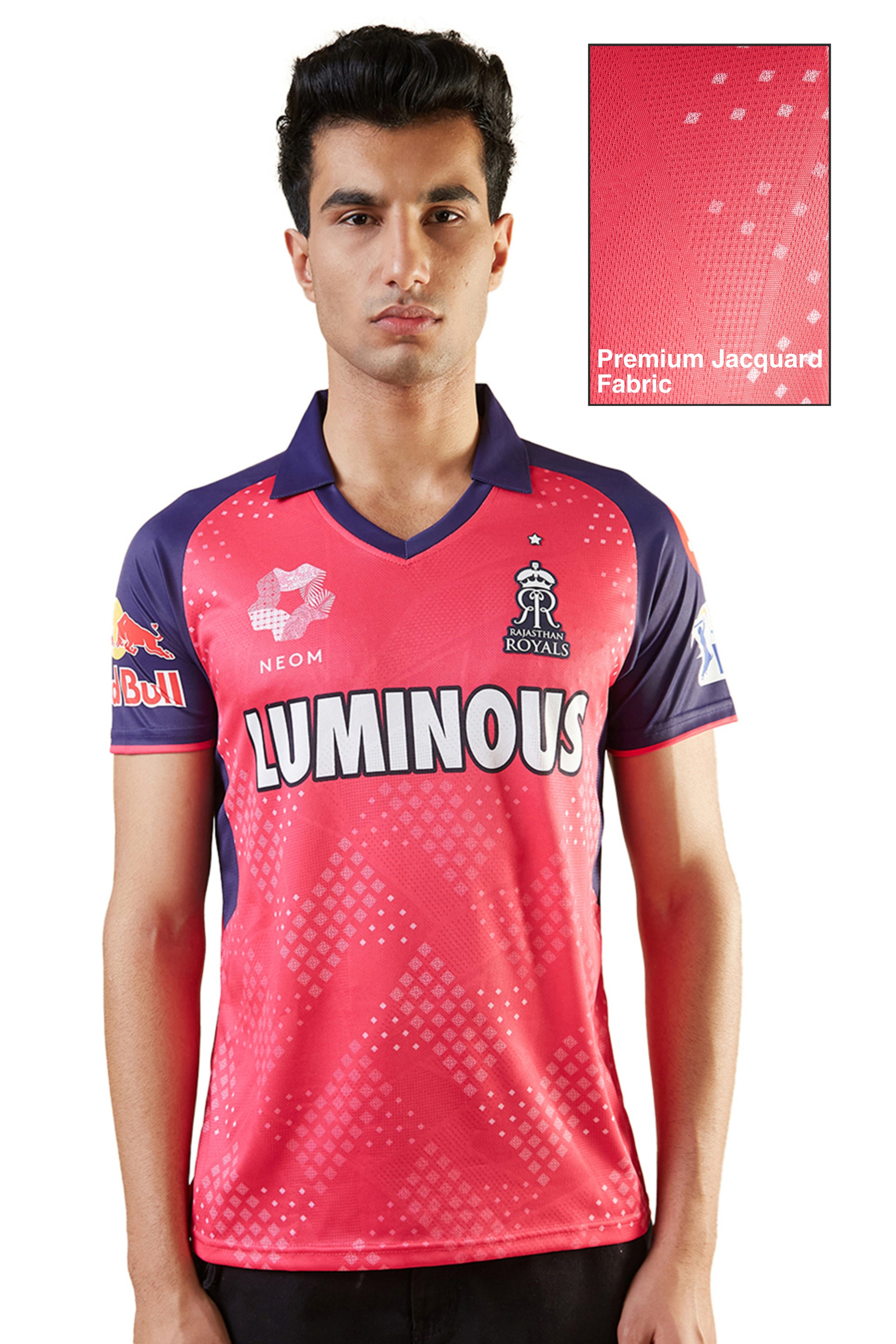 Rajasthan Royals Official Match Replica Jersey 2025 with Jacquard Fabric (6)