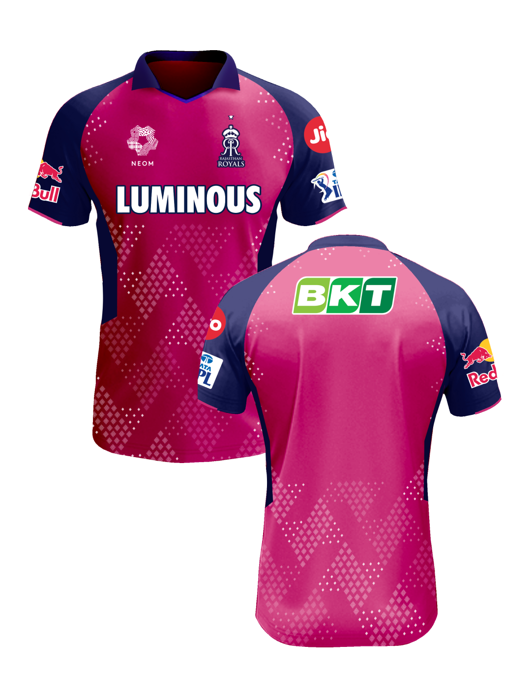 Rajasthan Royals Official Match Replica Jersey 2025 with Jacquard Fabric - Customised (3)