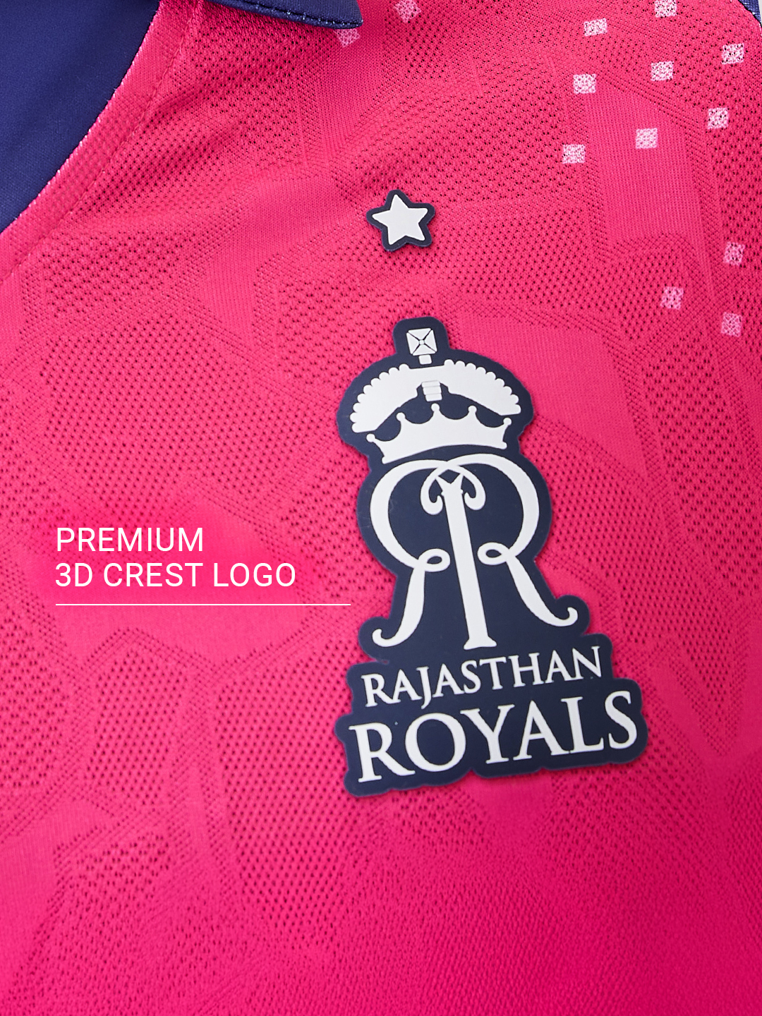 Rajasthan Royals Official Player Edition Jersey 2025 with Premium Jacquard Fabric (5)