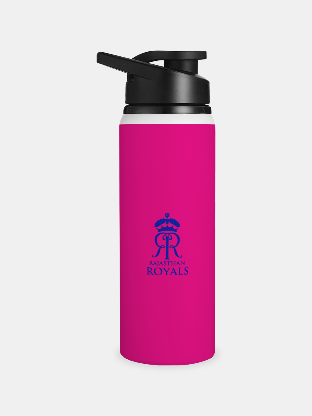 Rajasthan Royals Pink and Blue Logo Printed Single Walled Aluminium Sports Sipper Bottle - 750 ML (1)