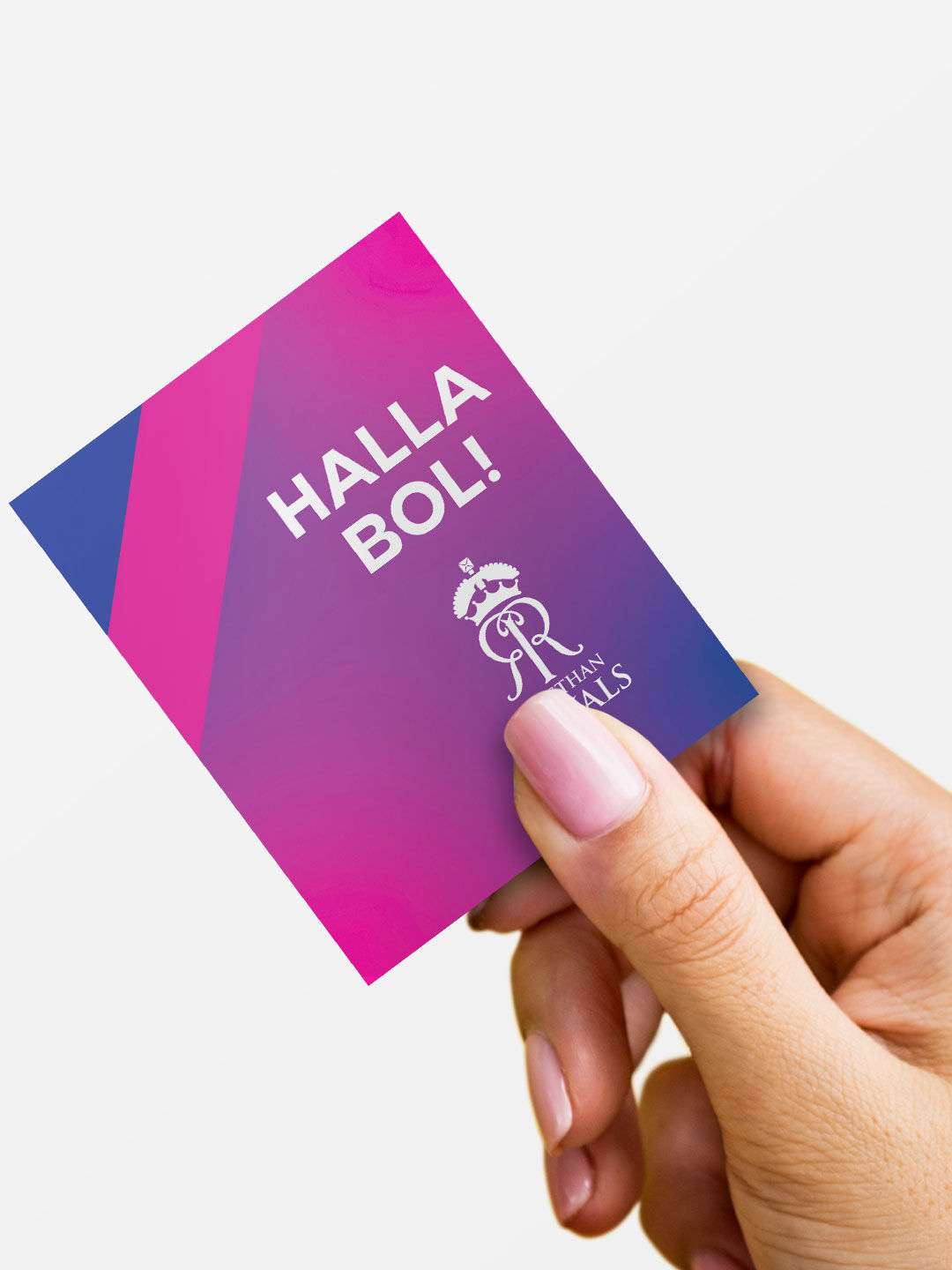 Rajasthan Royals Pink and Blue Printed Halla Bol Fridge Magnet - Pack of 1 (2)