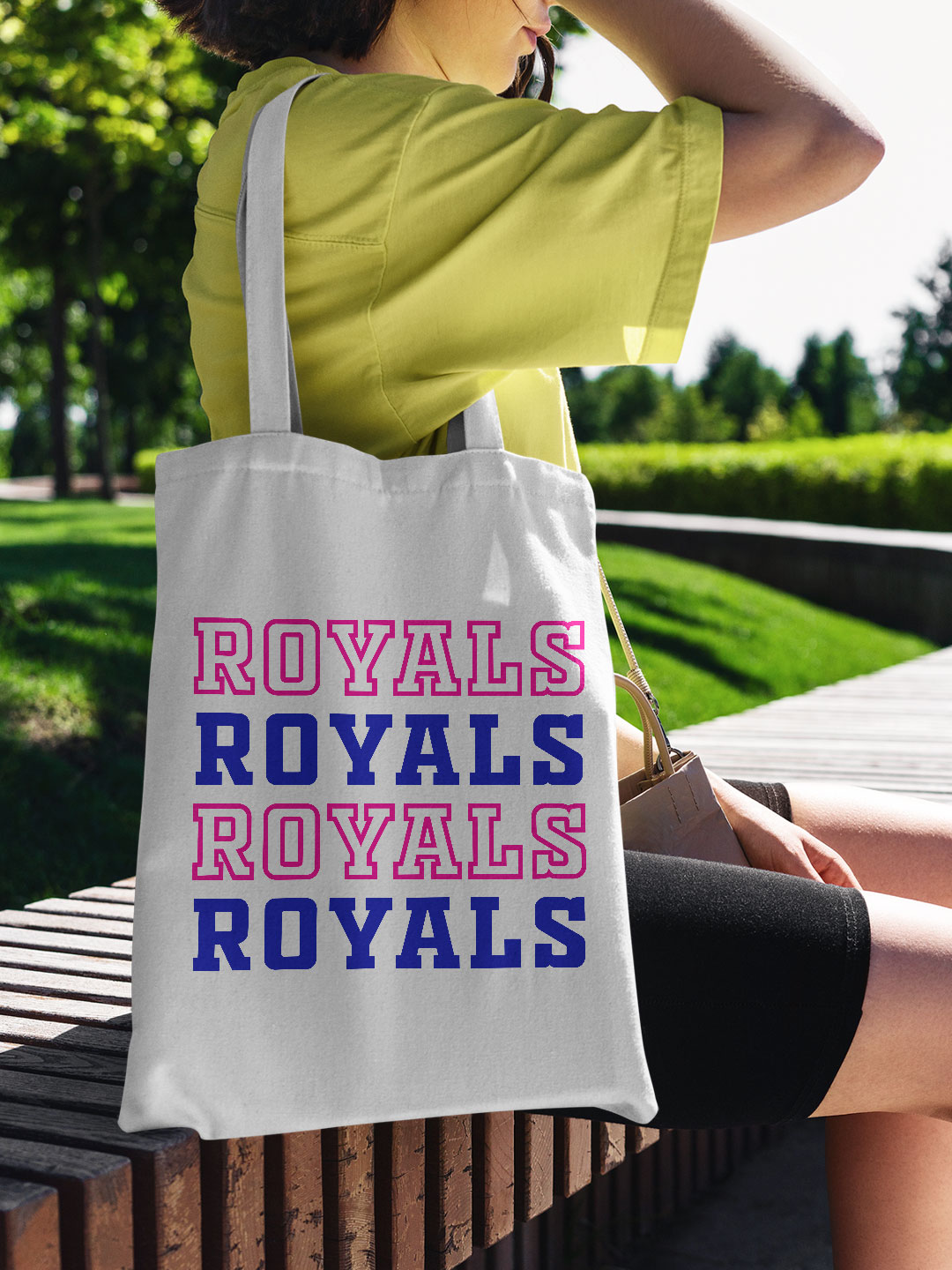 Rajasthan Royals Pink and Blue Royals Printed Canvas Casual Tote Bag - (Pack of 1) (2)