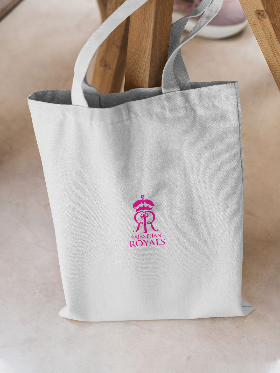 Rajasthan Royals Pink and Blue Royals Printed Canvas Casual Tote Bag - (Pack of 1) (5)