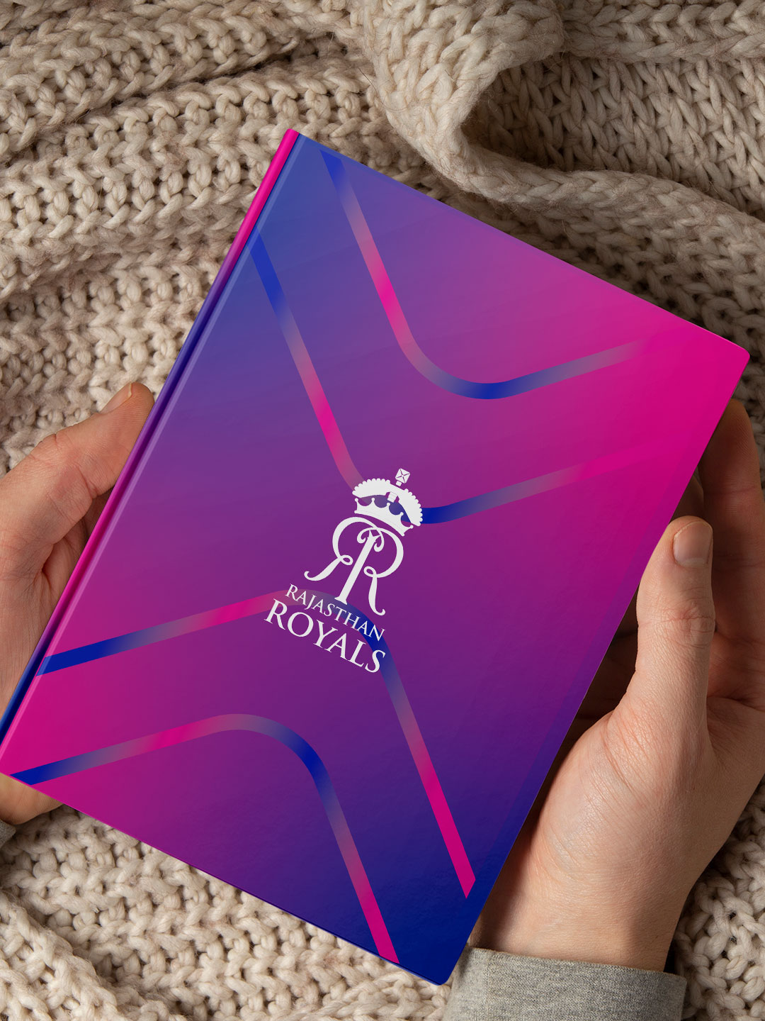 Rajasthan Royals Pink and Royal Blue Royals at Heart Printed Hardbound Cover A5 Ruled 100 Pages Diaries - (Pack of 1) (5)