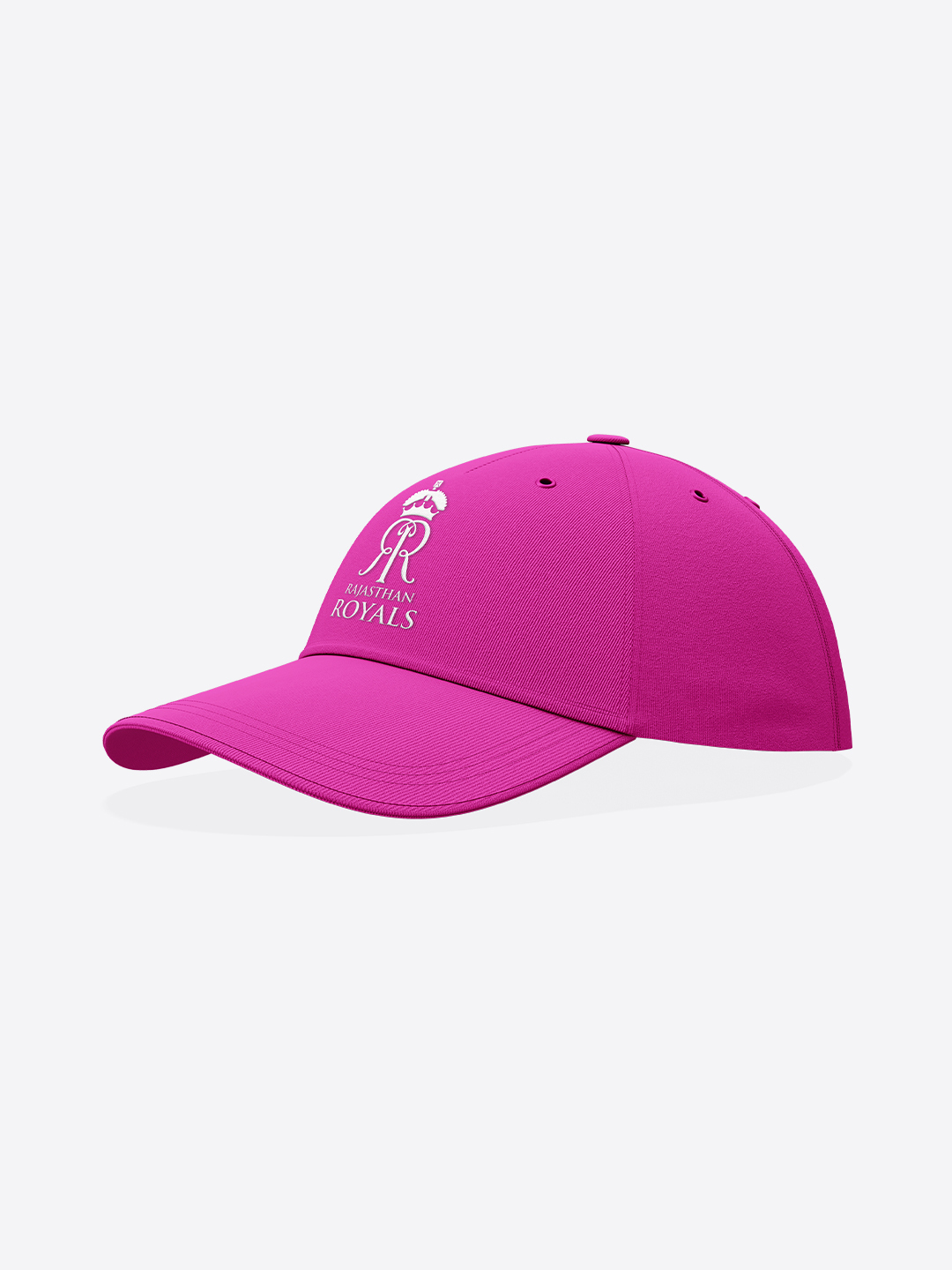 Rajasthan Royals Pink Printed White Embroidered Cotton Baseball Cap with Buckle Closure (2)