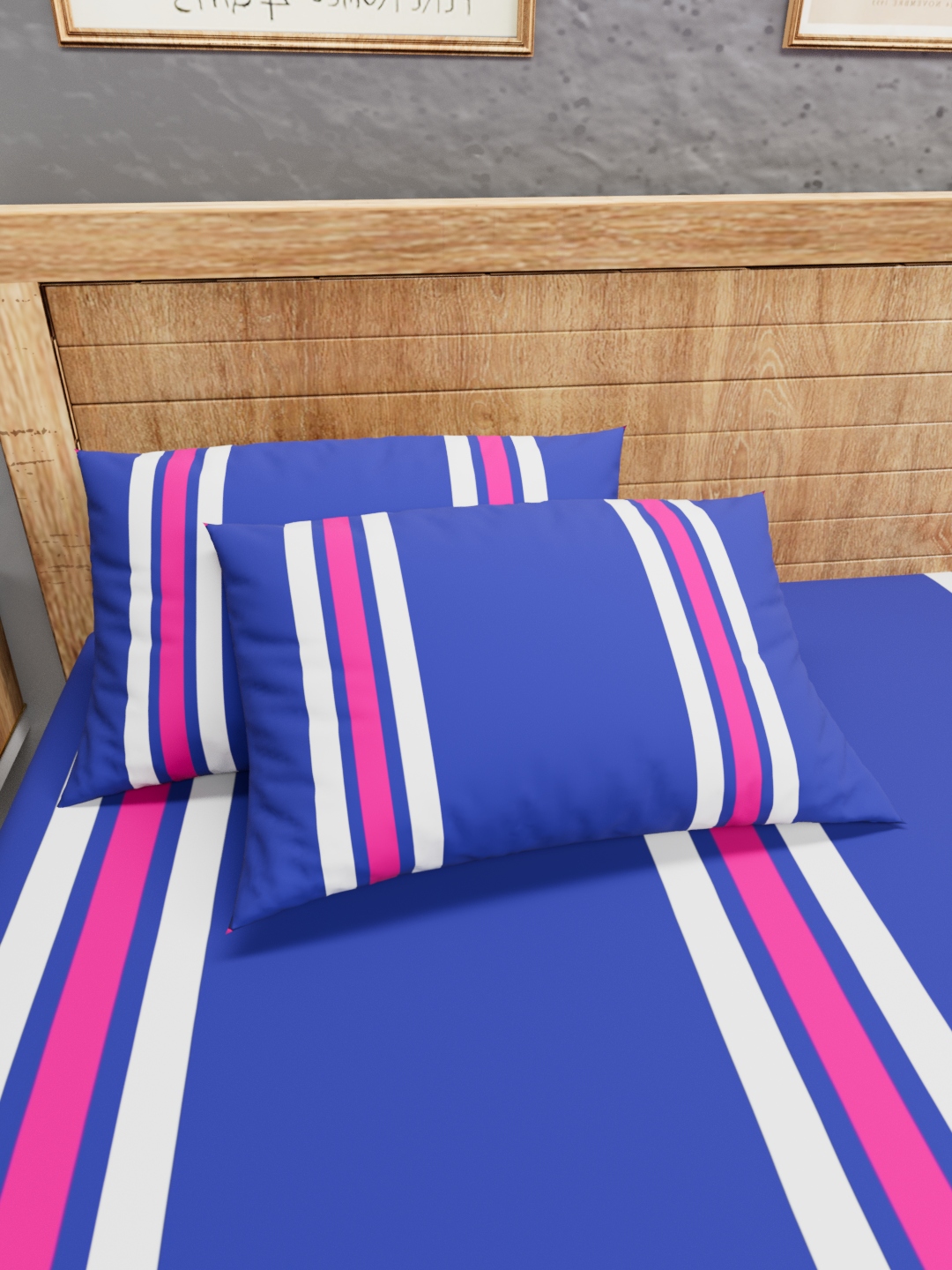 Rajasthan Royals Premium Quality Microfiber, Super Soft, King Size Double Bedsheet with 2 Pillow Covers, 243x248(cm) - B (6)