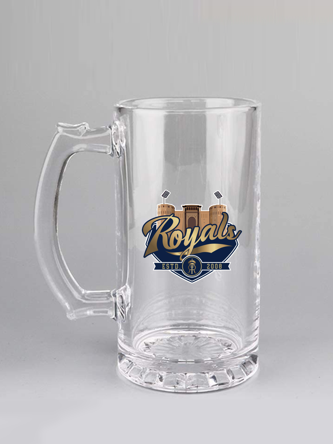 Dishwasher Safe Transparent Glass Mugs - 500 ML (Gold)