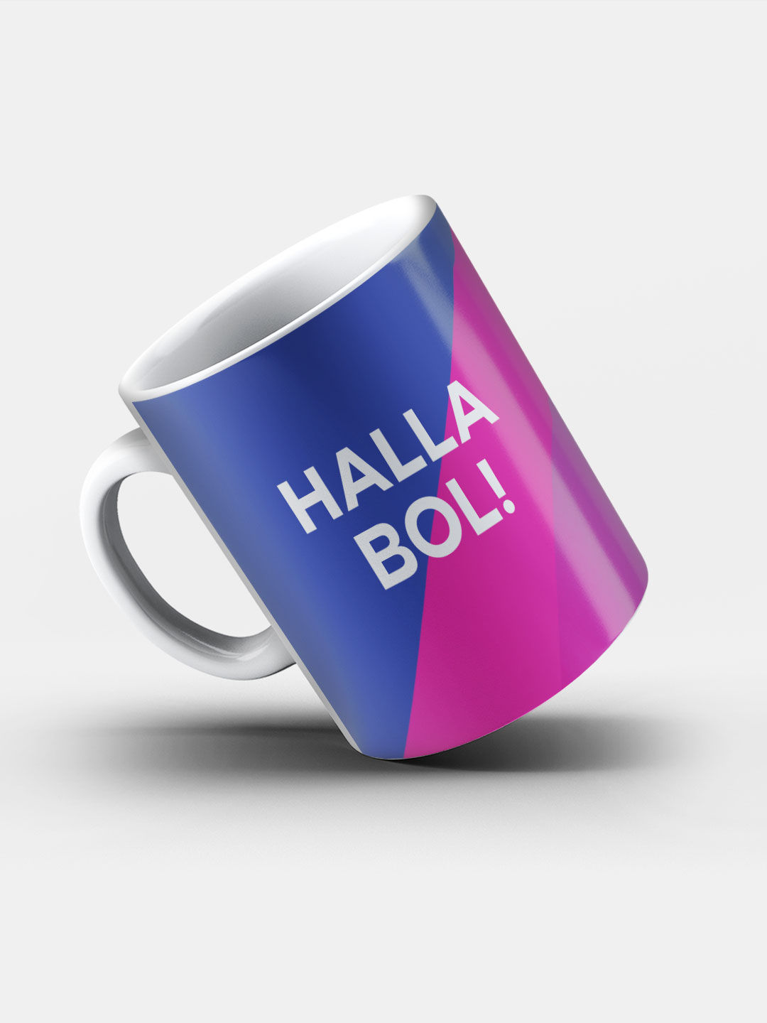 Rajasthan Royals Purple and Blue Printed Halla Bol Ceramic Glossy Coffee Mug 325 ml - Pack of 1 (1)