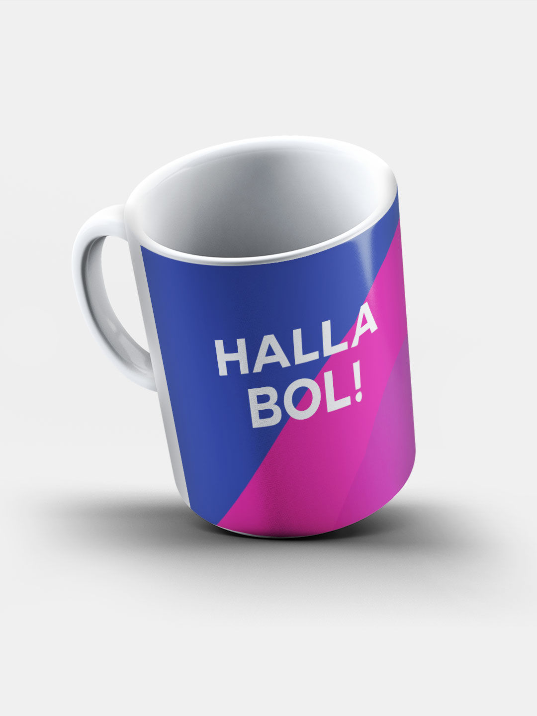 Rajasthan Royals Purple and Blue Printed Halla Bol Ceramic Glossy Coffee Mug 325 ml - Pack of 1 (5)