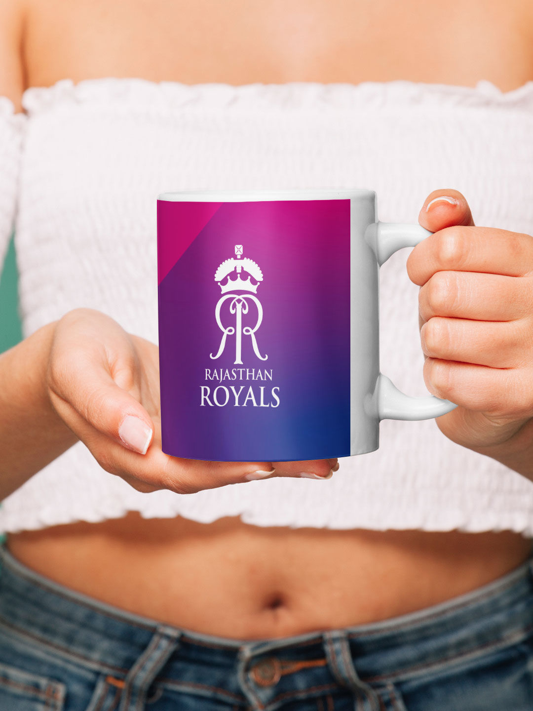 Rajasthan Royals Purple and Blue Printed Halla Bol Ceramic Glossy Coffee Mug 325 ml - Pack of 1 (6)