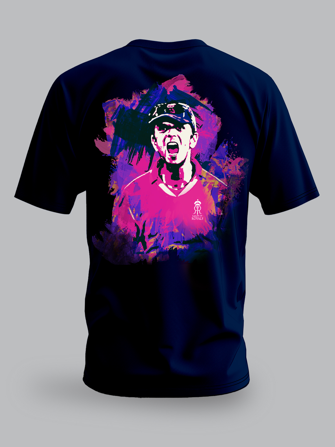 Rajasthan Royals Rahul Dravid Oversized Fan T-Shirt in Admiral Blue (3)