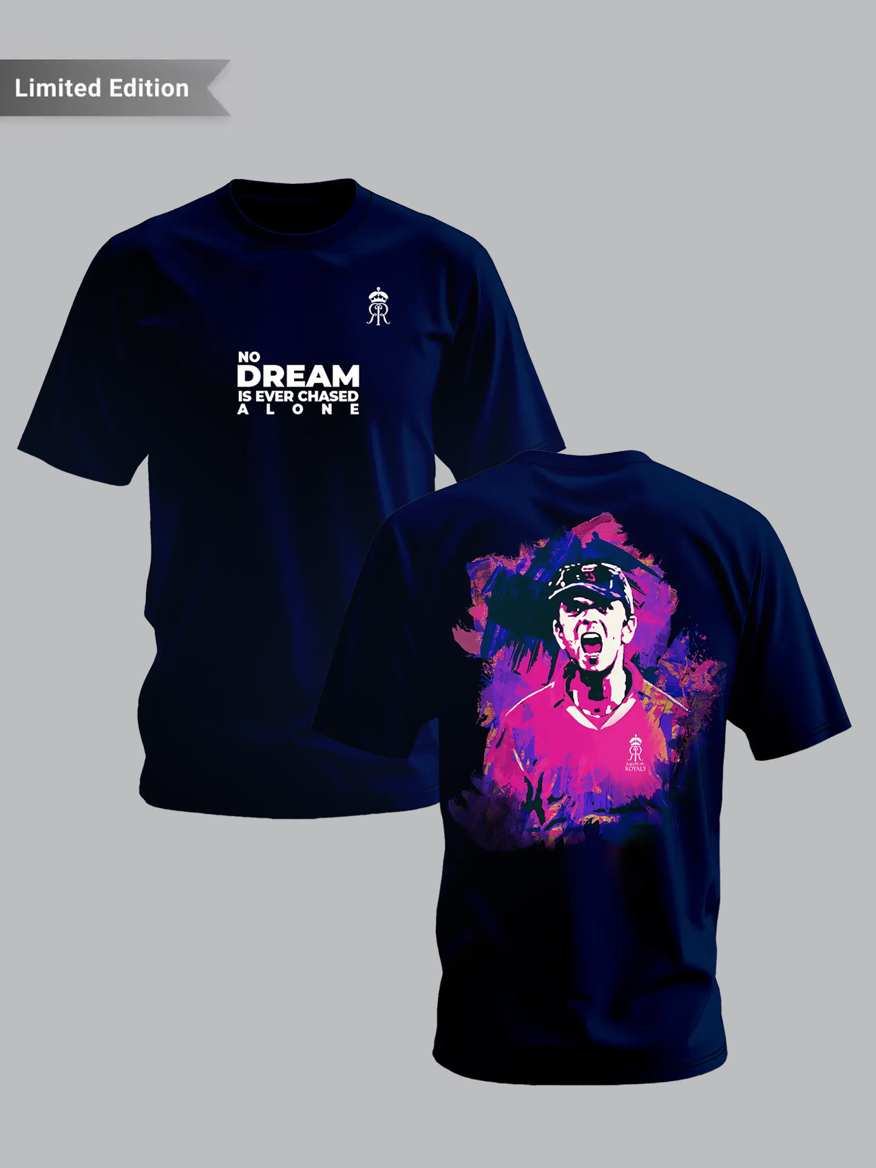 Rahul Dravid Oversized Fan T-Shirt in Admiral Blue
