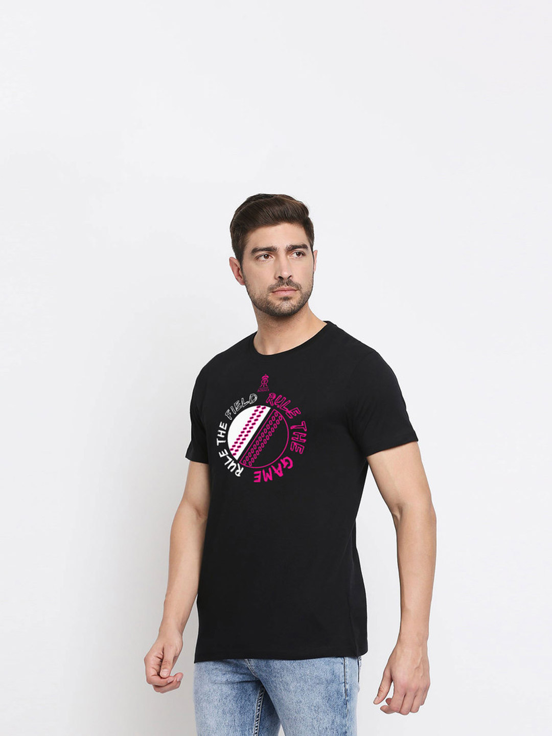 Rajasthan Royals Rajasthan Royals Black "Rule the World" T-Shirt (2)