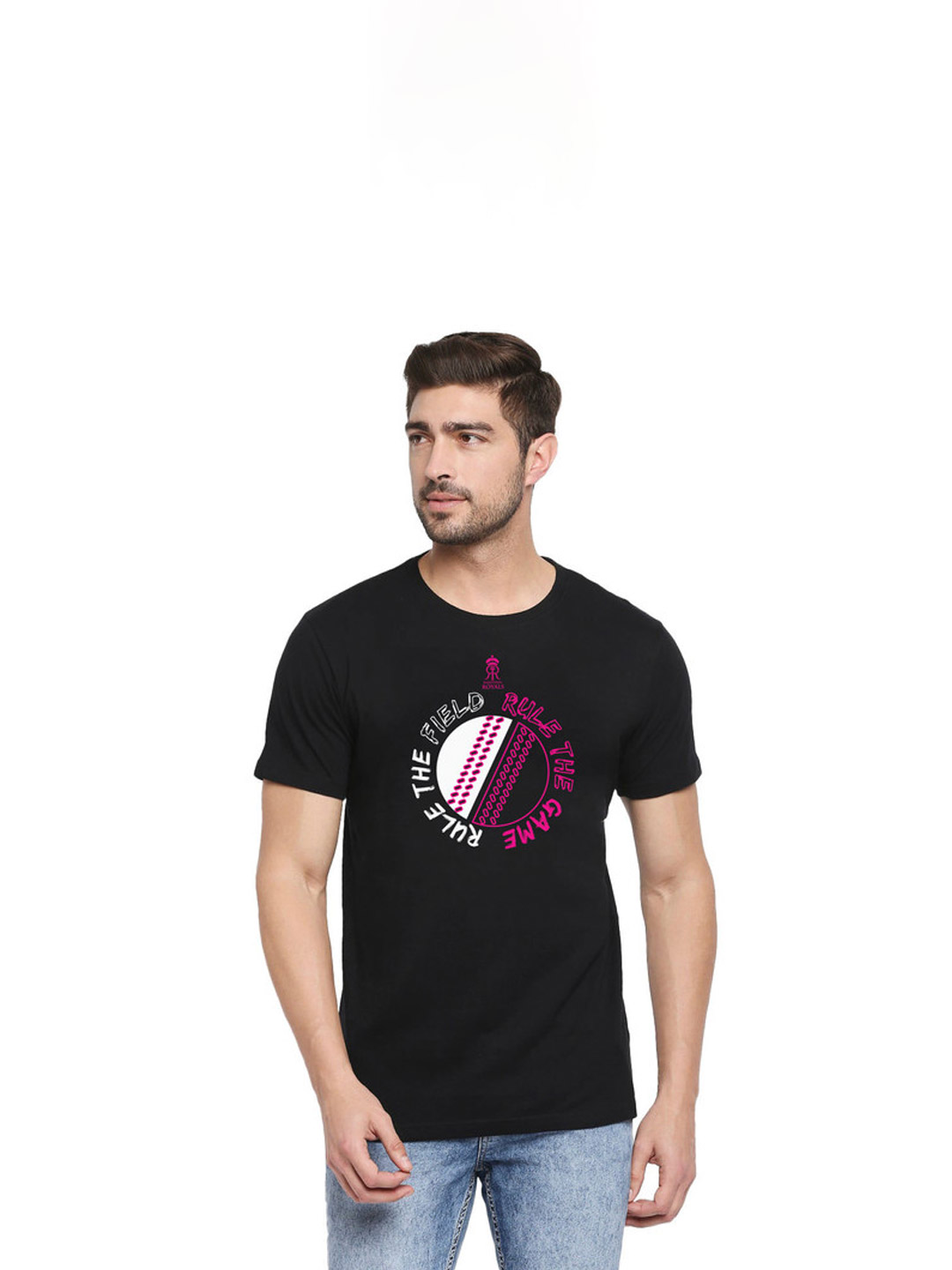 Rajasthan Royals Rajasthan Royals Black "Rule the World" T-Shirt (1)