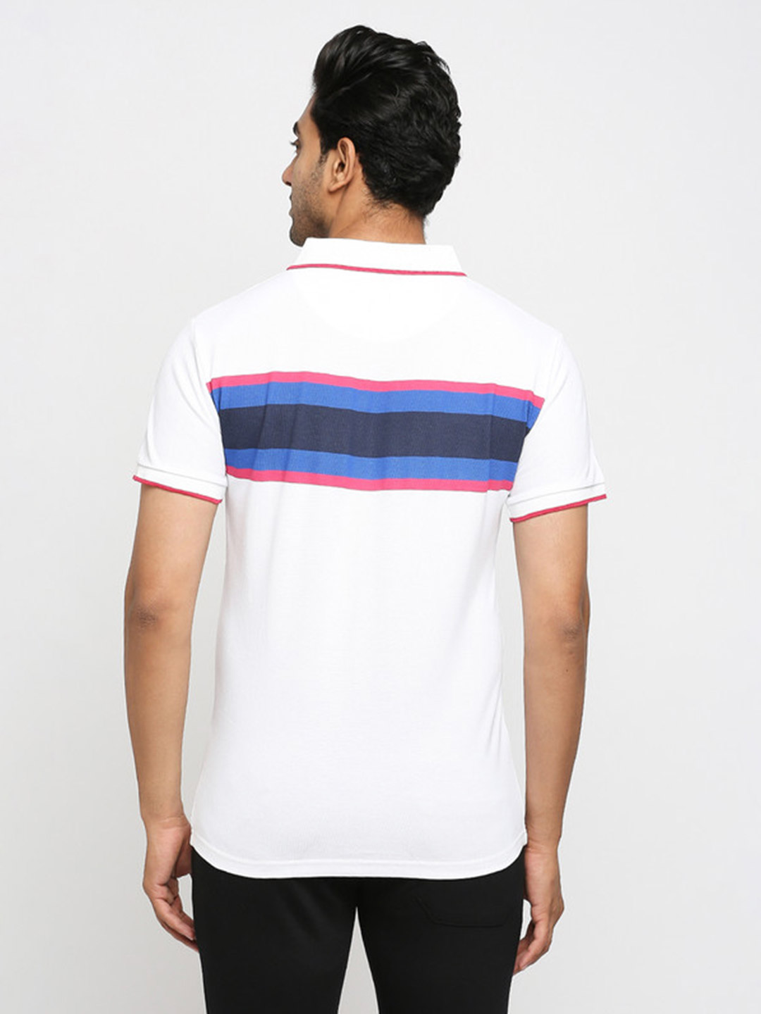 Rajasthan Royals Rajasthan Royals White and Blue Polo T-Shirt (3)