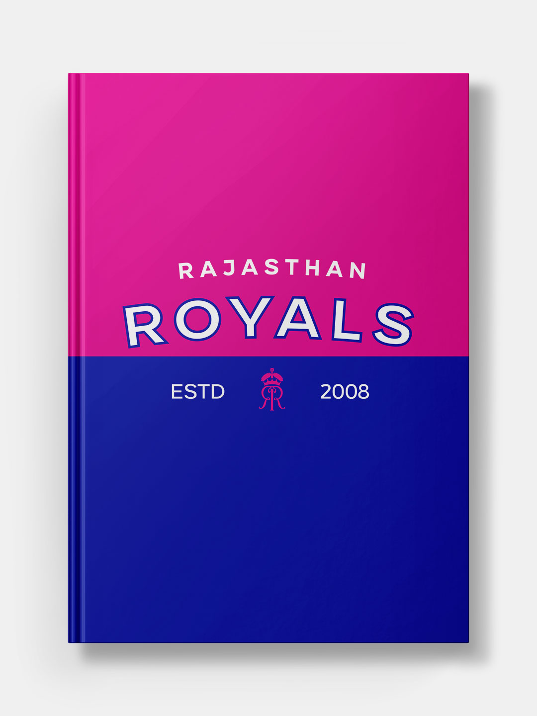 Rajasthan Royals Royal Blue and Pink Typography Printed Hardbound Cover A5 Ruled 100 Pages Diaries - (Pack of 1) (1)